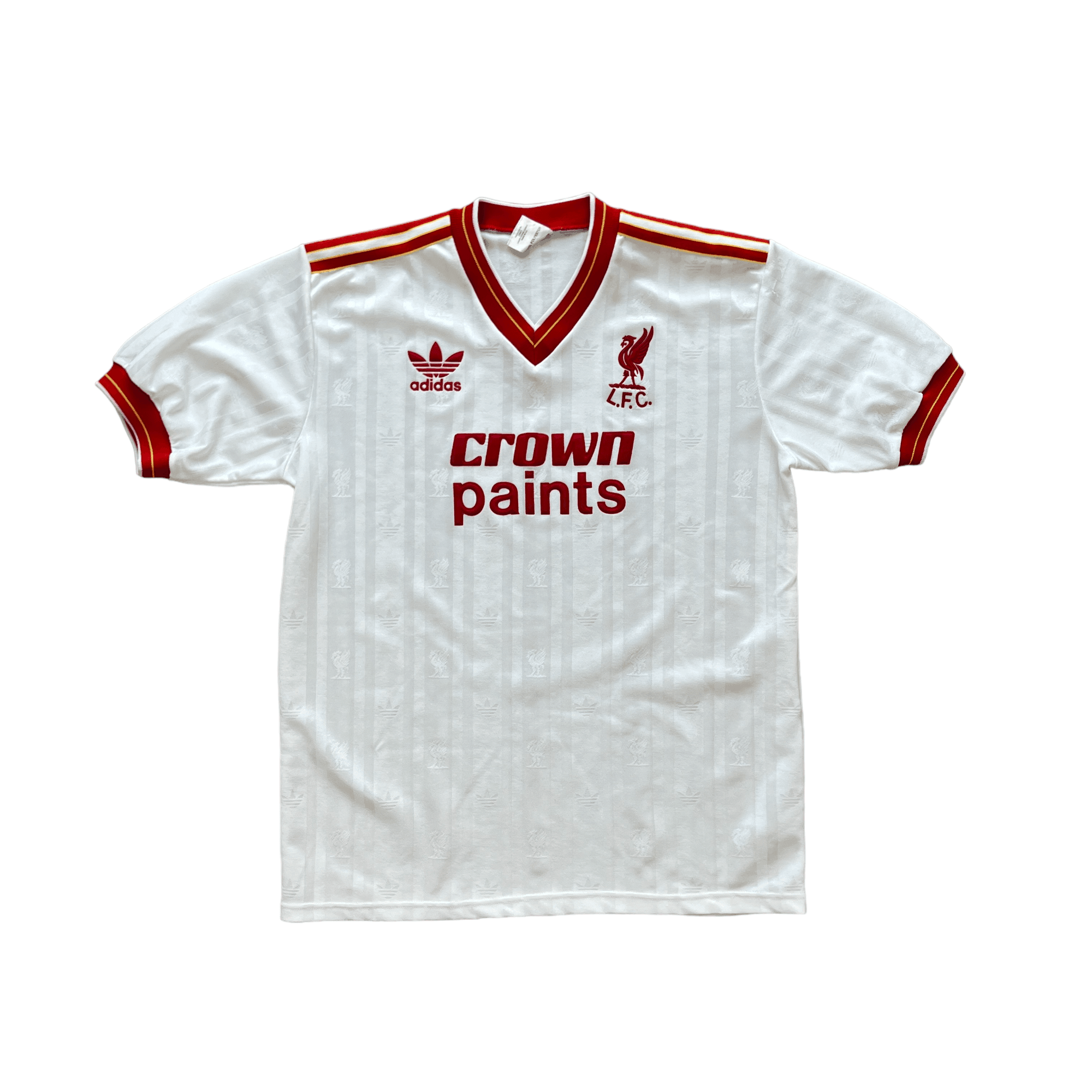 1985 86 Adidas Liverpool Away Shirt L