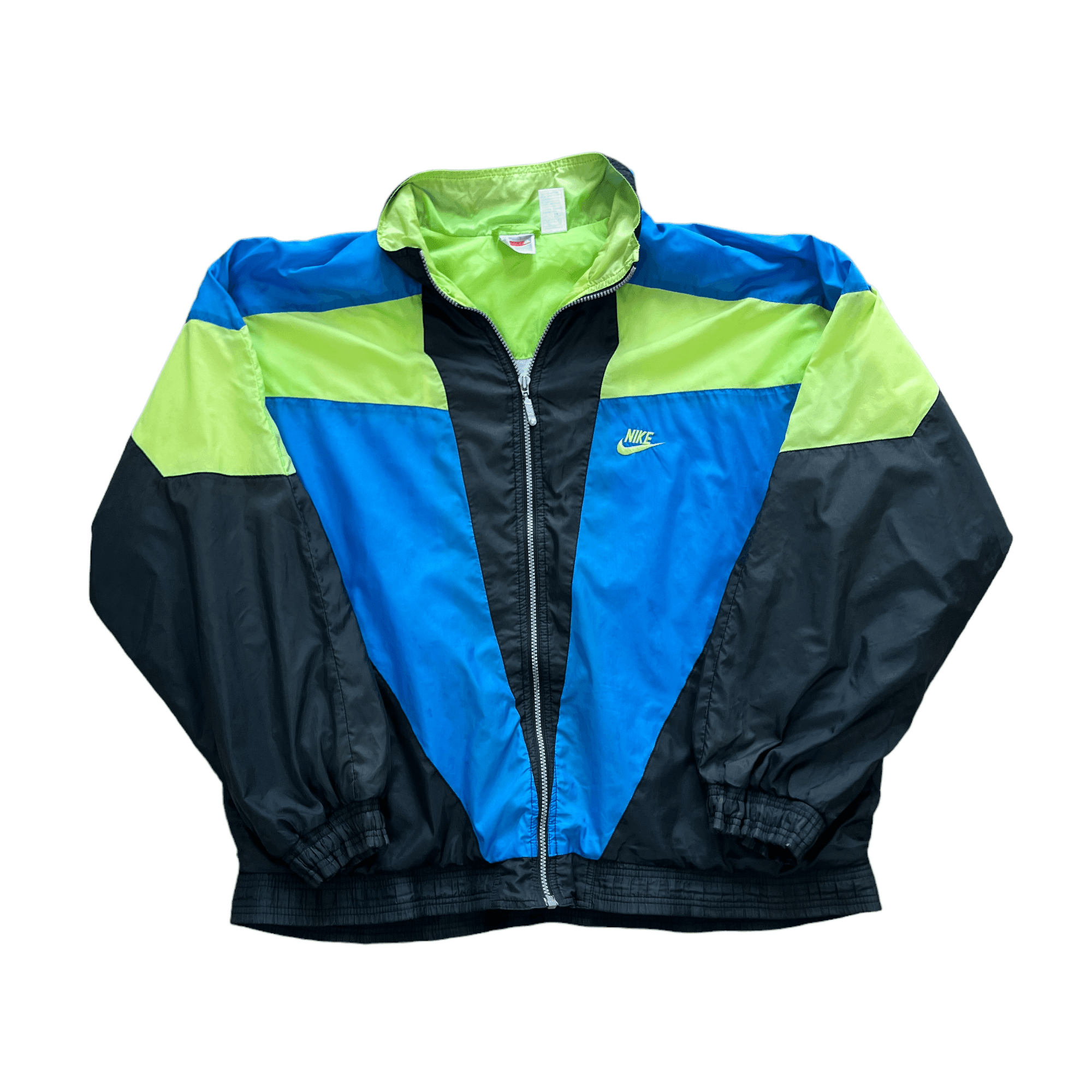Vintage 90s Black Blue Green Nike Jacket Extra Large