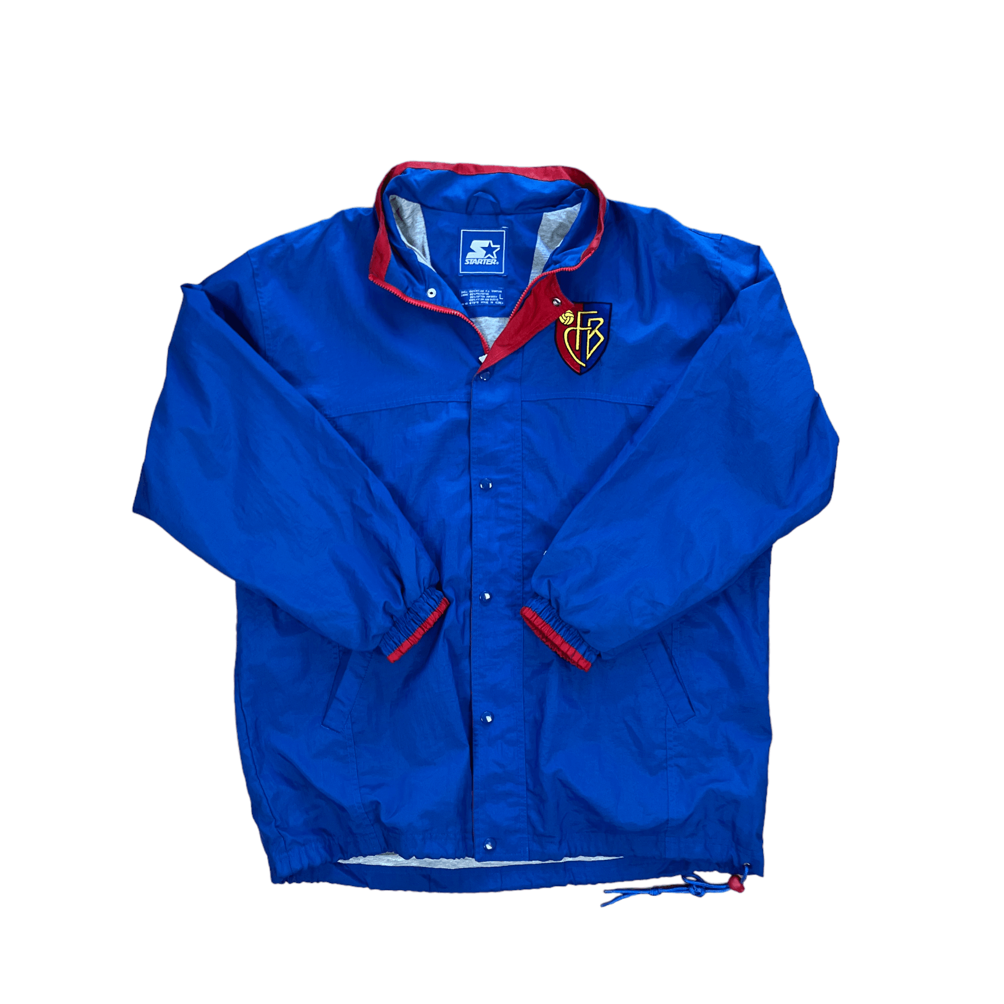 Vintage 90s Blue Starter Basil FC Football Jacket Large