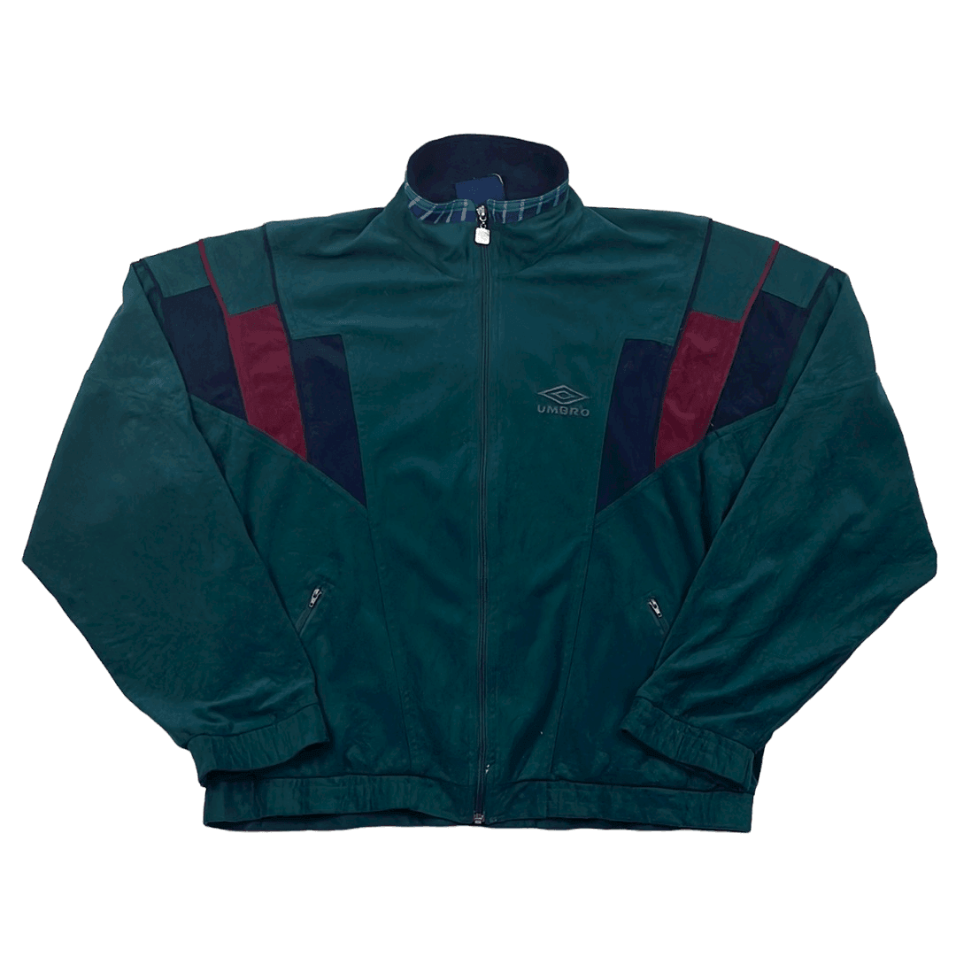 Vintage 90s Green Umbro Full Zip Jacket - Medium