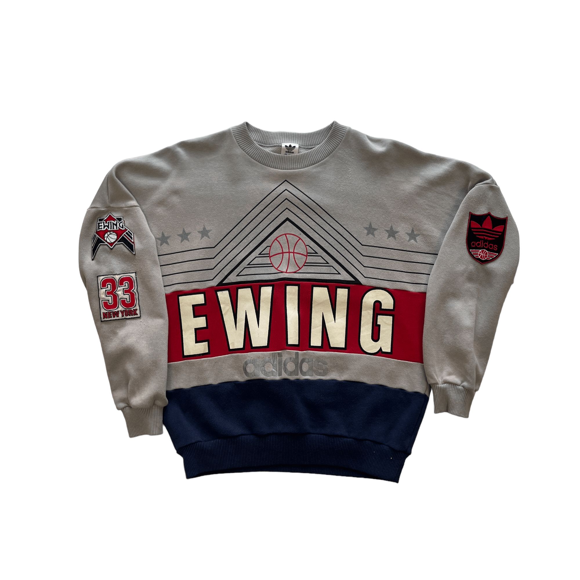 Vintage 90s Grey Adidas Ewing Sweatshirt S