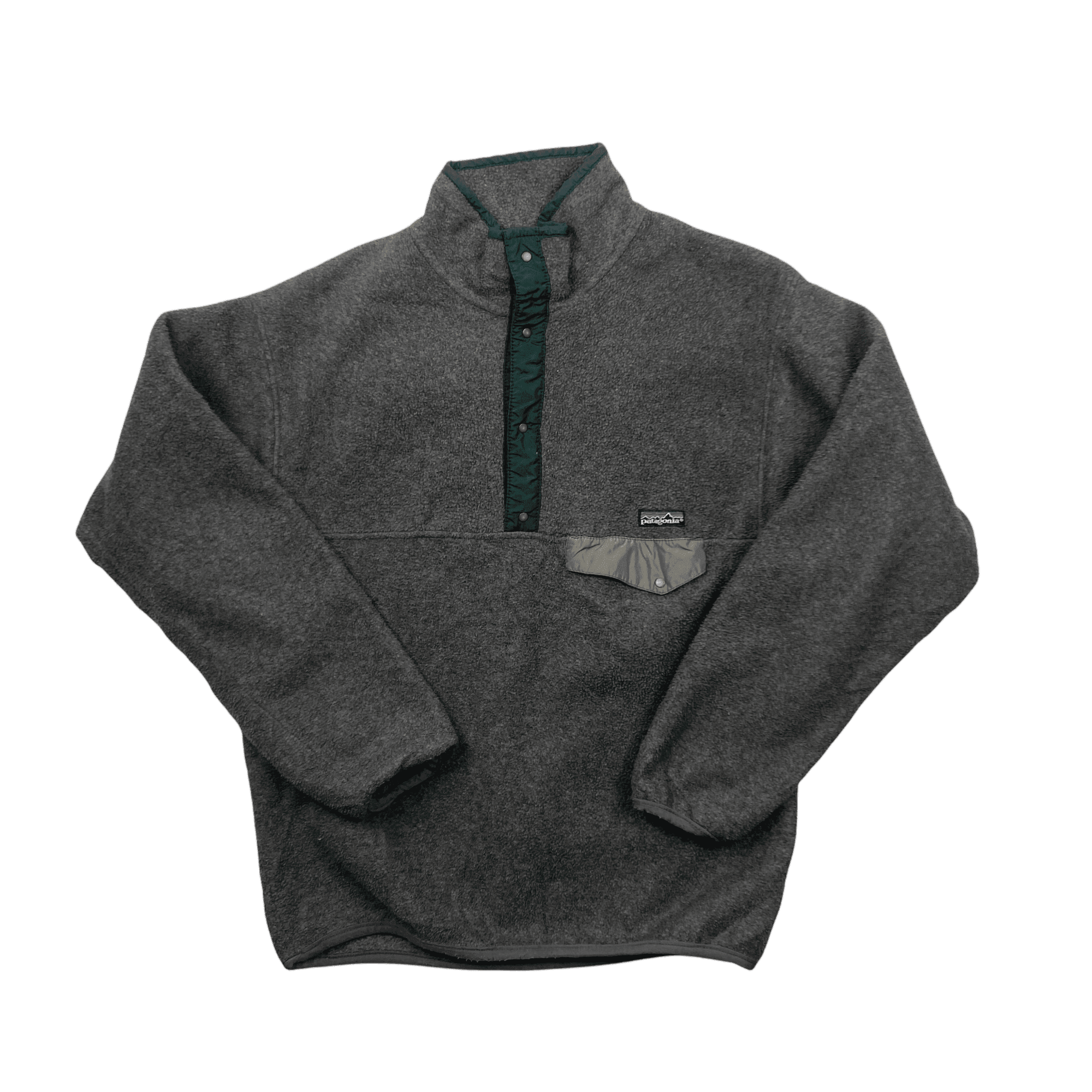 Vintage 90s Grey Green Patagonia Synchilla Fleece M