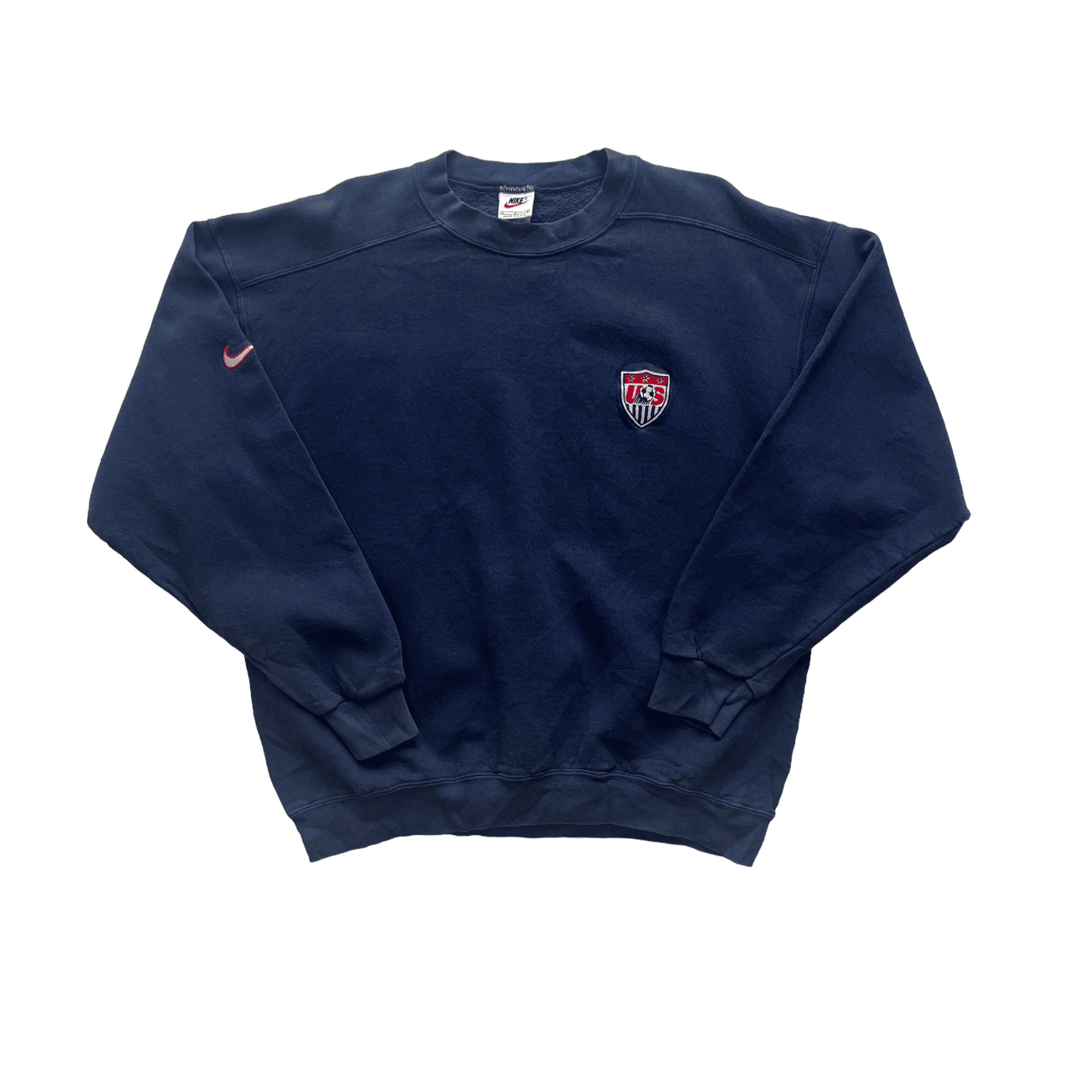 Navy blue nike crewneck vintage hot sale