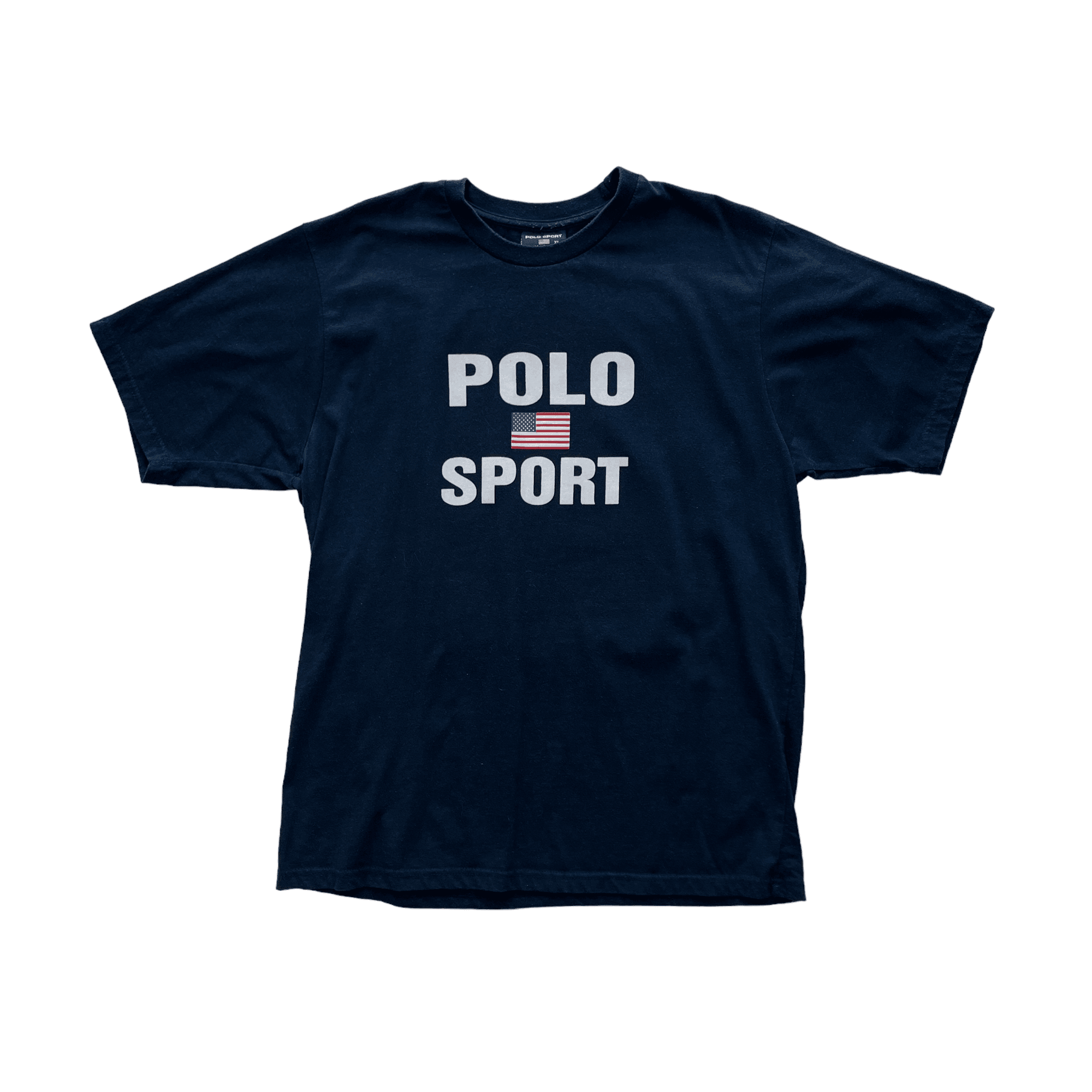 Vintage 90s Navy Blue Ralph Lauren Polo Sport Tee XL