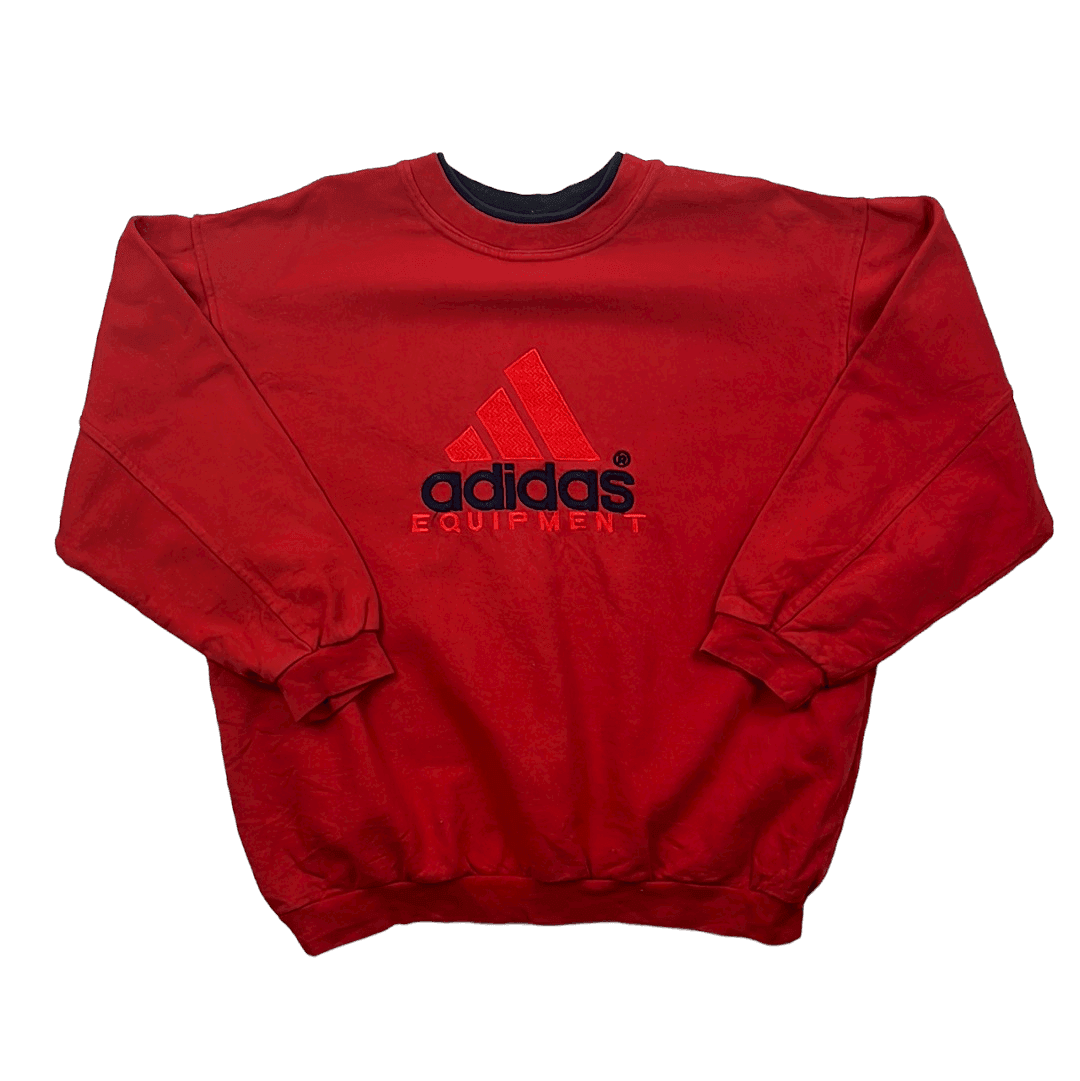 Red adidas sweatshirt vintage sale