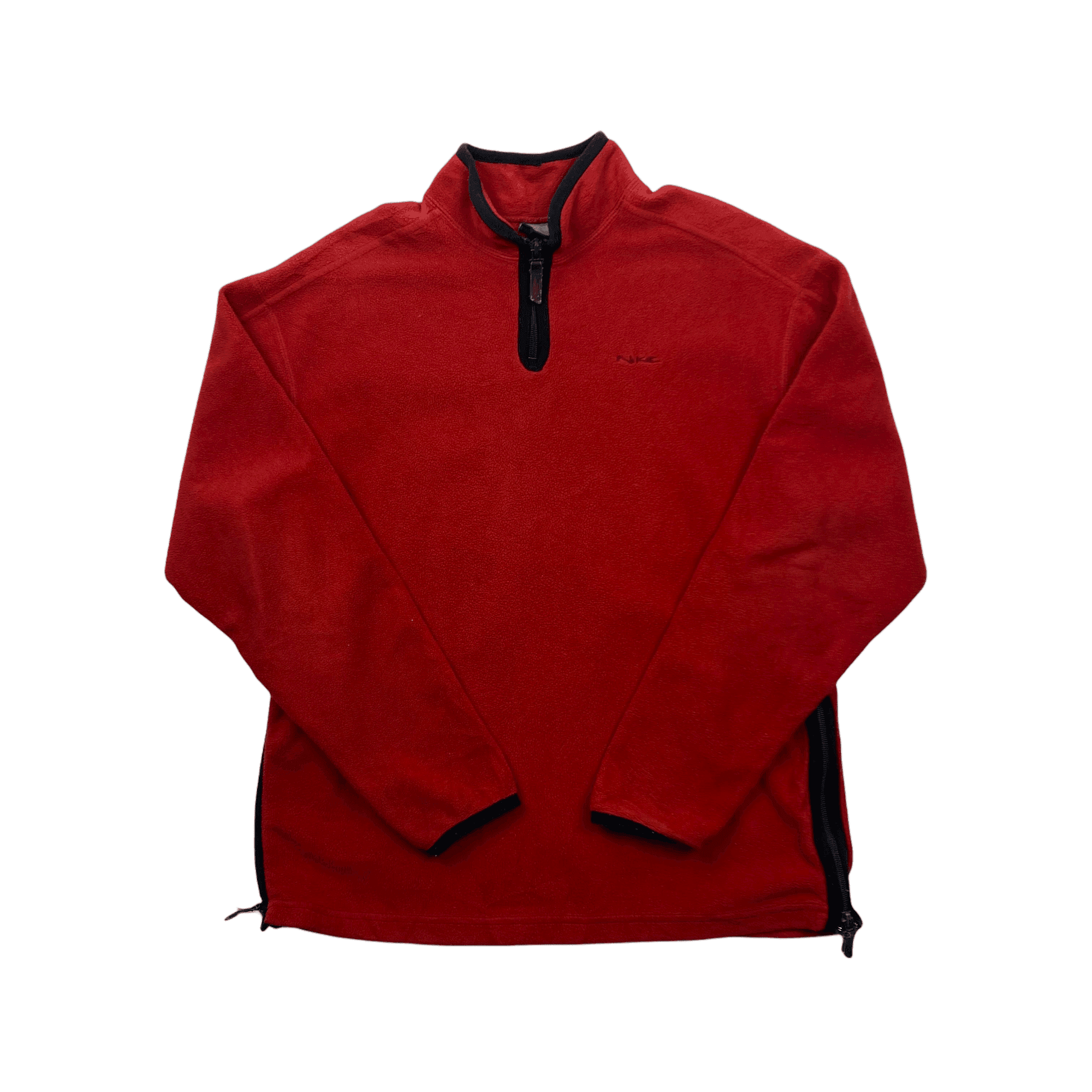 Vintage 90s Women s Red Nike 1 4 Zip Fleece XL