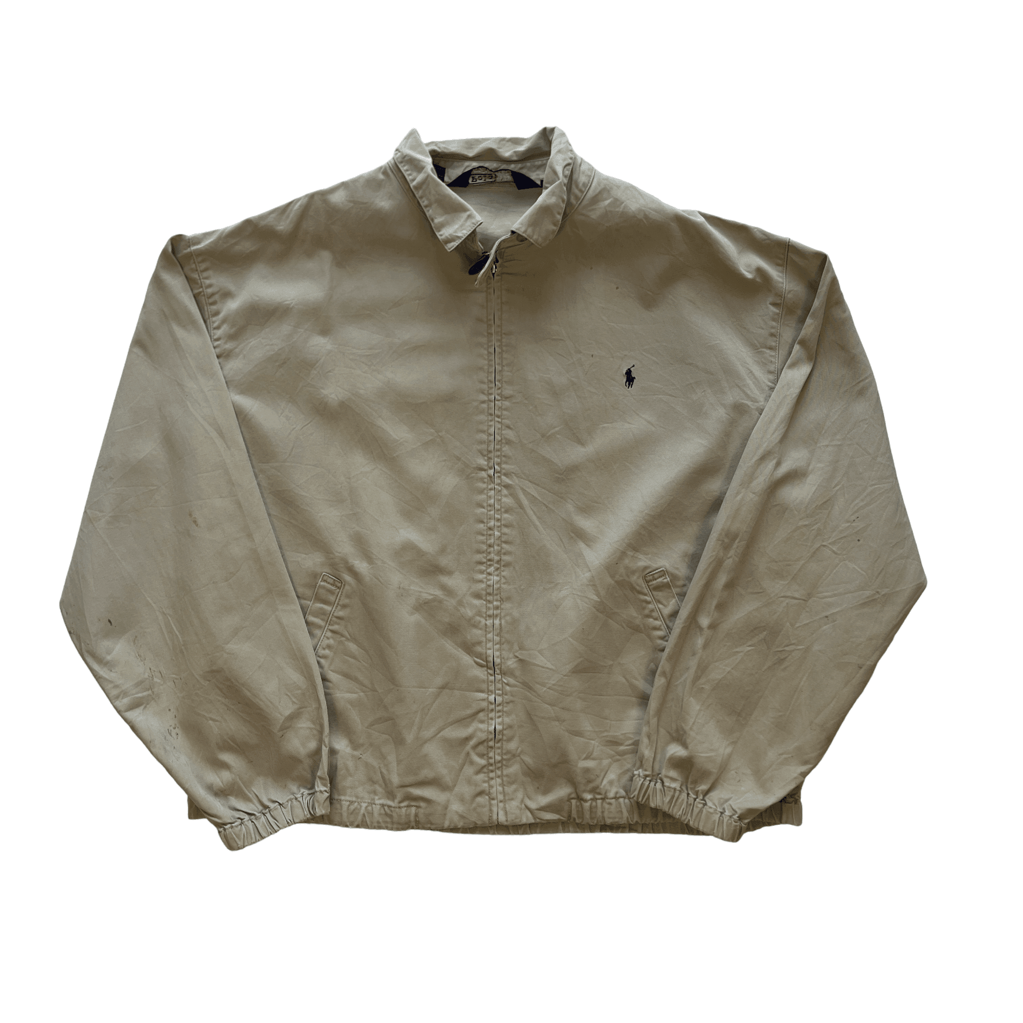 Vintage Beige Polo Ralph Lauren Harrington Jacket XXL