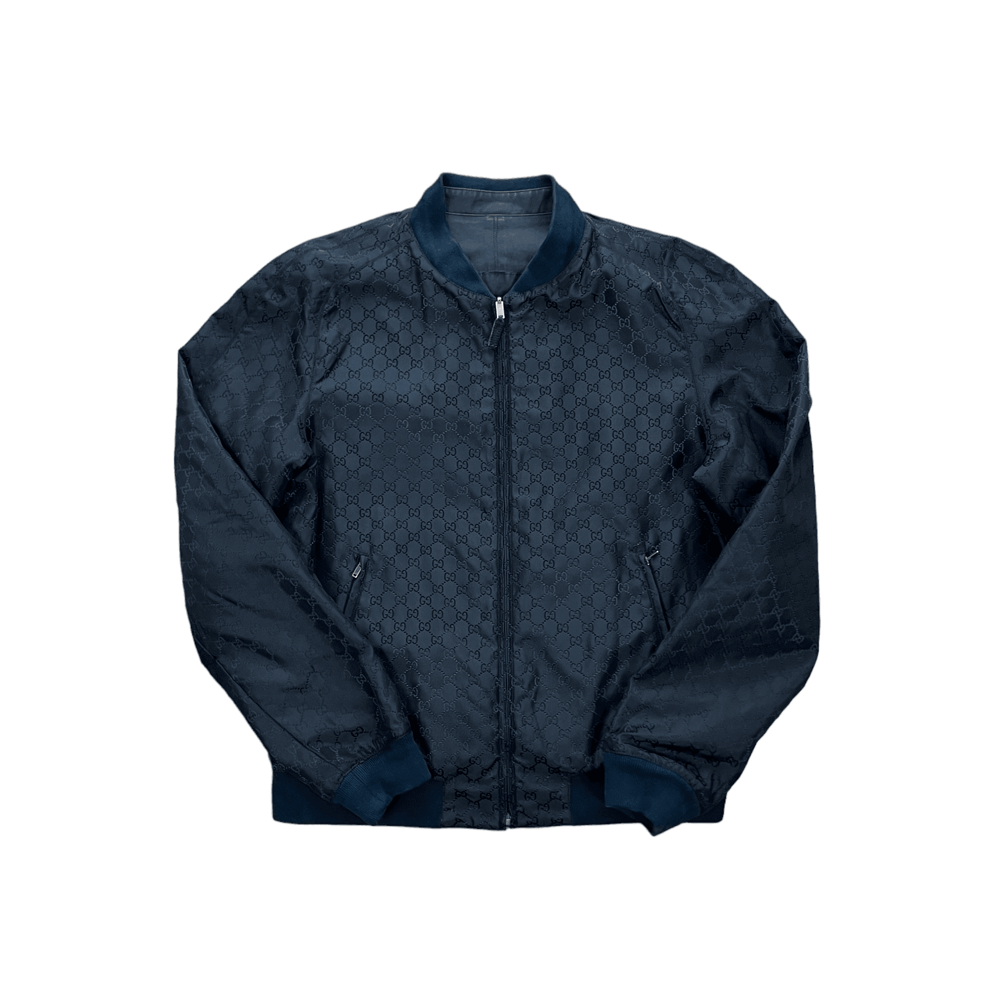 Reversible gg jacquard nylon 2025 bomber jacket