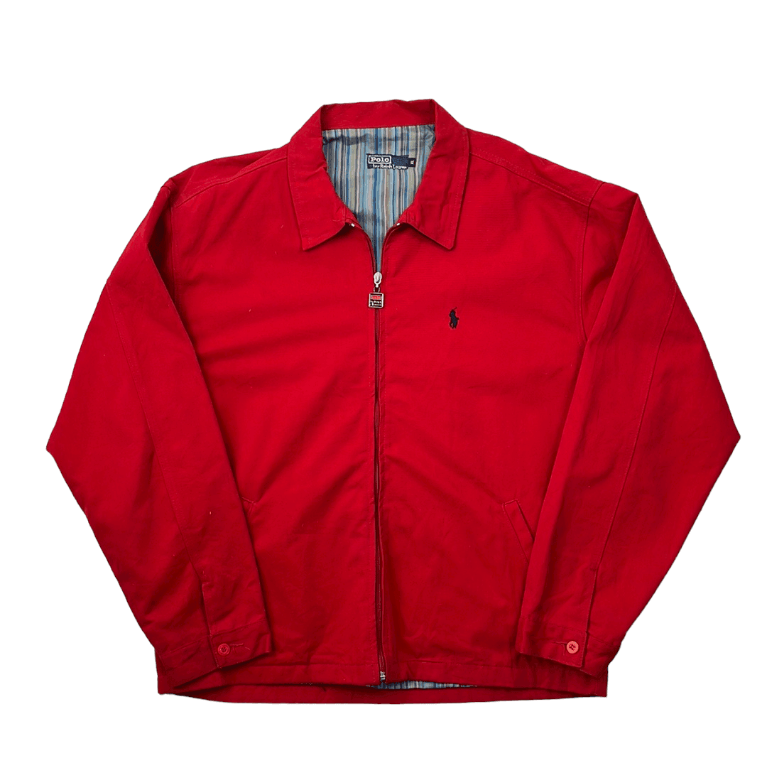 Vintage Red Polo Ralph Lauren Harrington Jacket XL