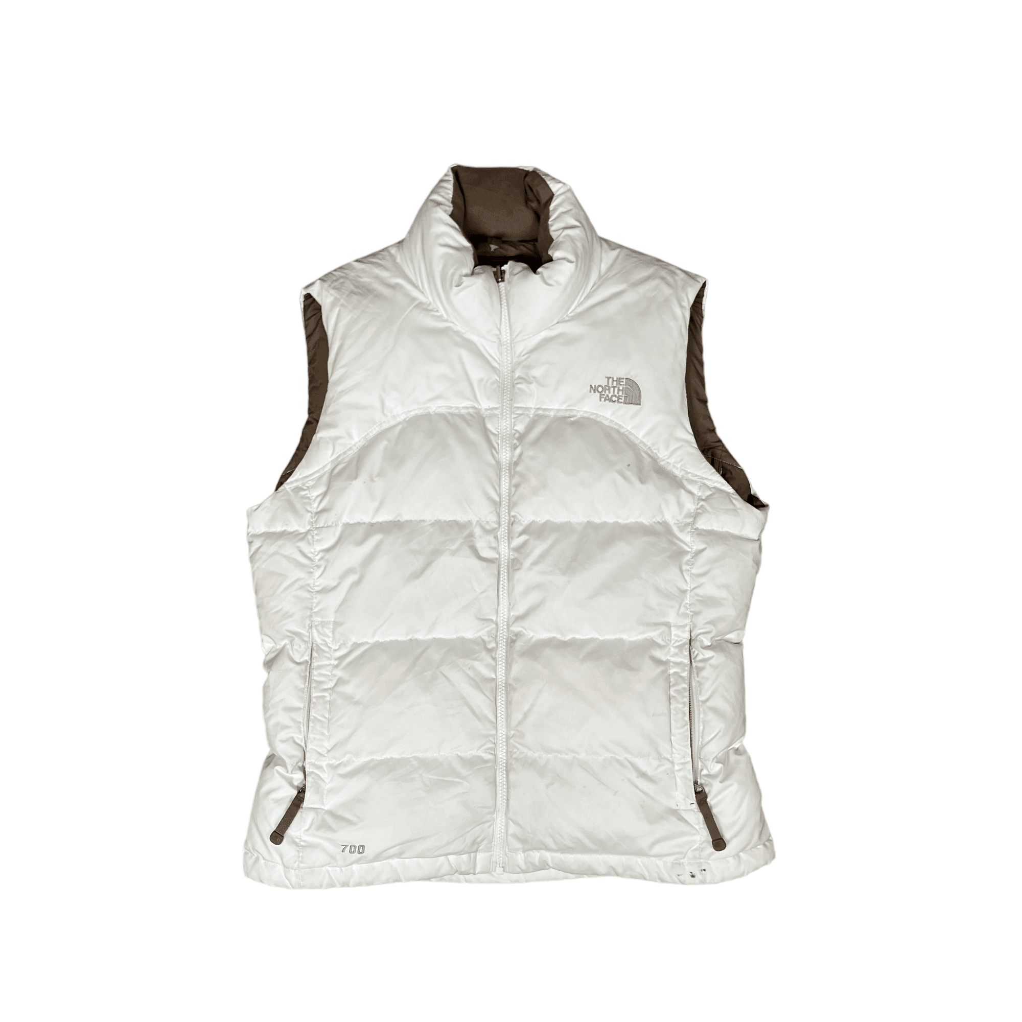 Women s Vintage White The North Face TNF Puffer Gilet Medium