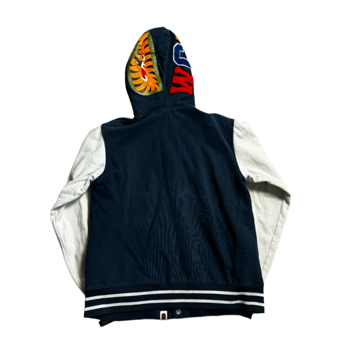 Navy Blue + White A Bathing Ape (BAPE) Jacket - L