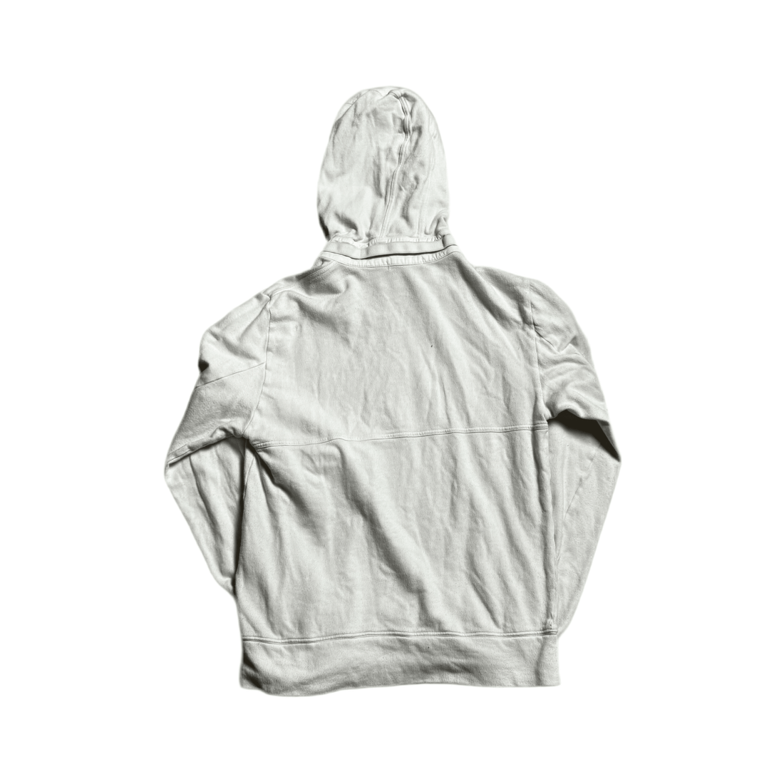 White Stone Island Zip Up Hoodie - M