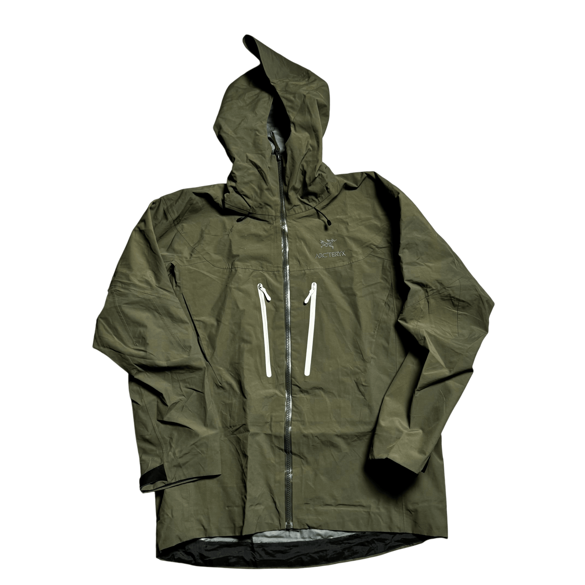 Khaki Green Arc’Teryx Gore-Tex Jacket - XL