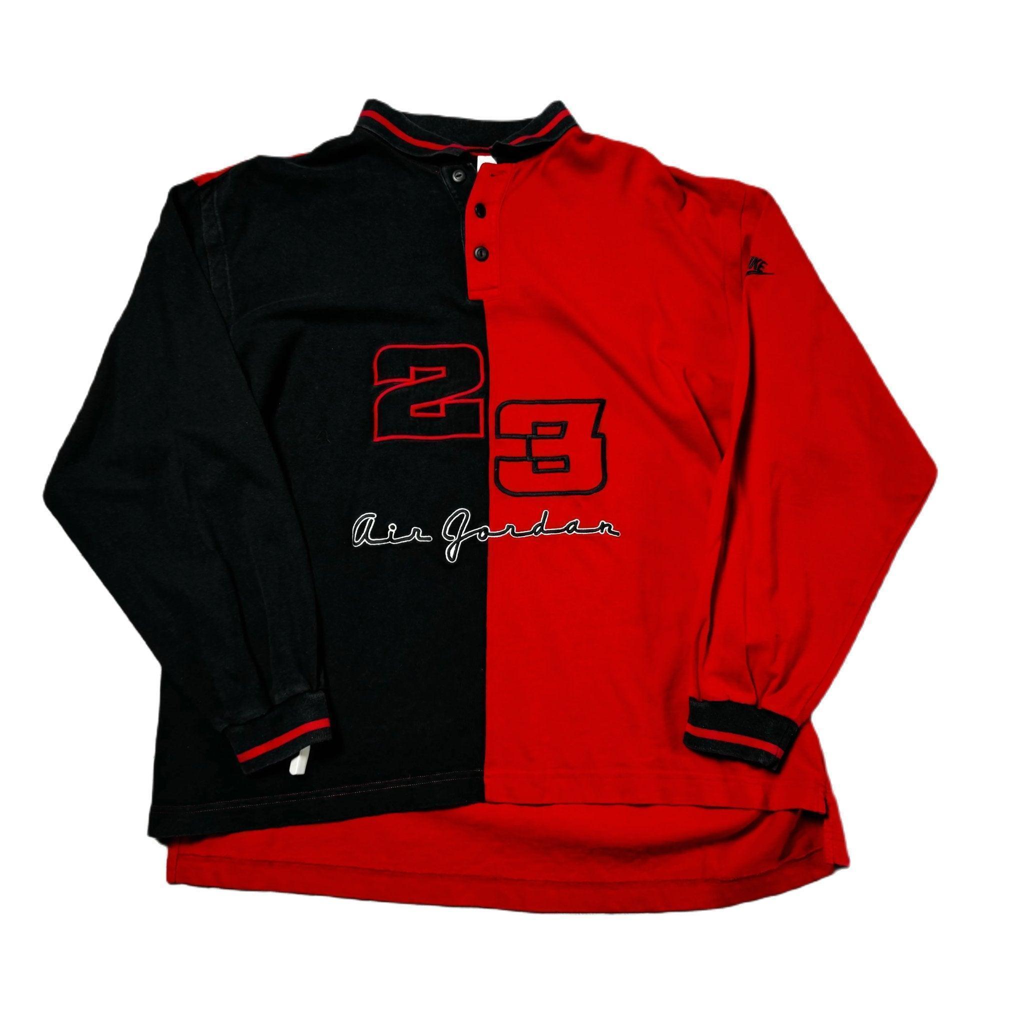 Vintage Black + Red Nike Jordan Sweatshirt - XXL