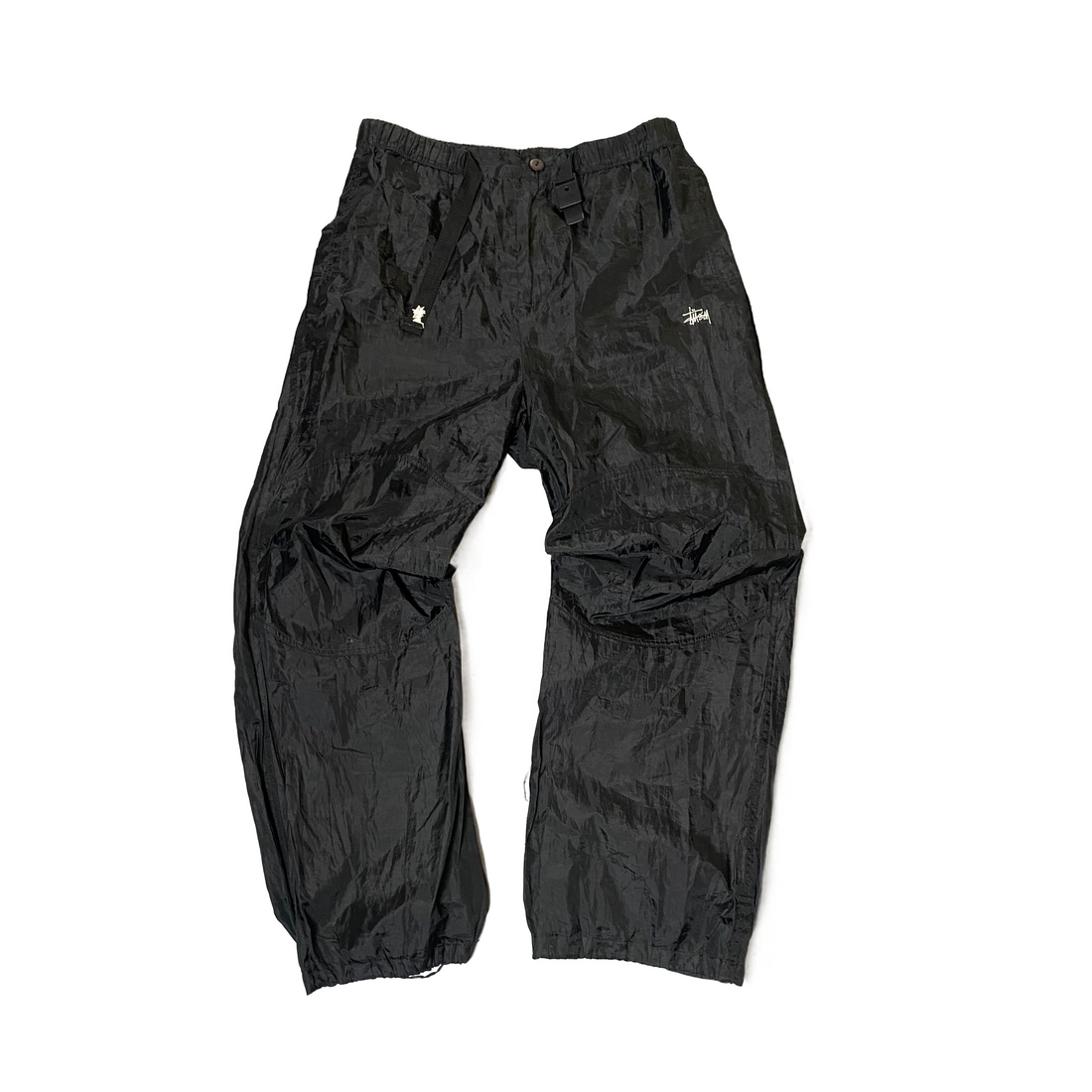 Black Stussy Nylon Joggers - L