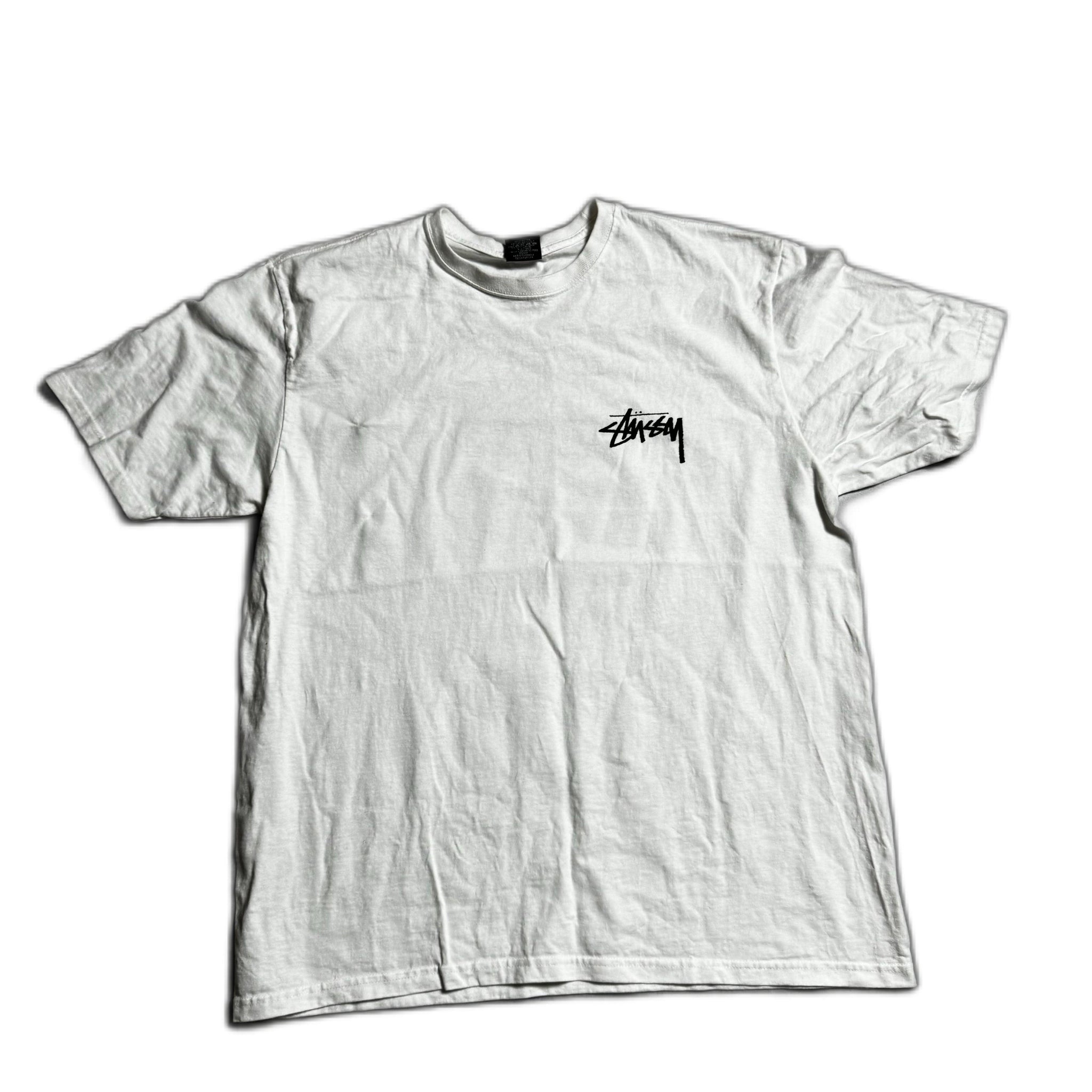 White Stussy Tee - L