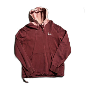 Burgundy Stussy Hoodie - XL