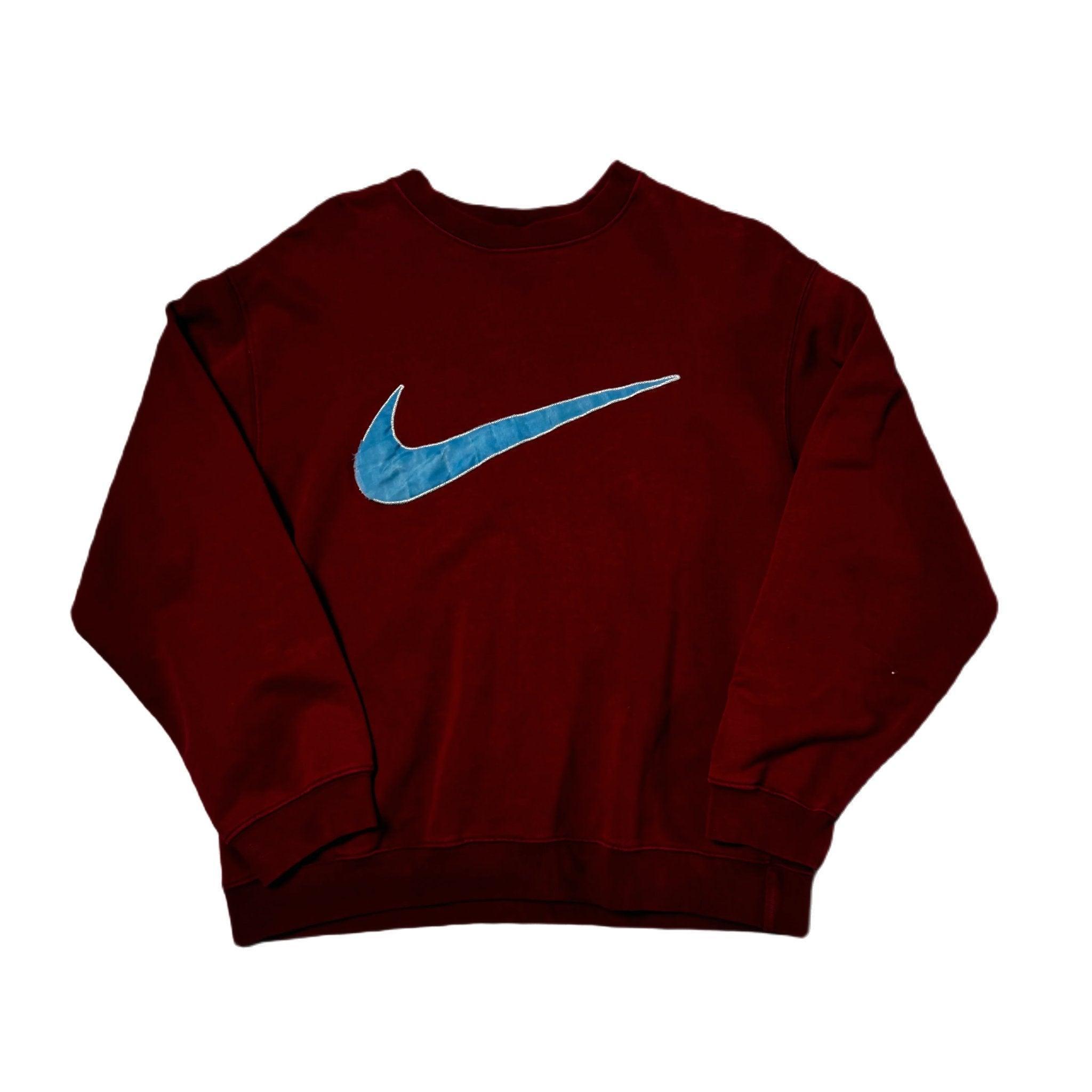 Vintage 90s Burgundy Nike Sweatshirt - M