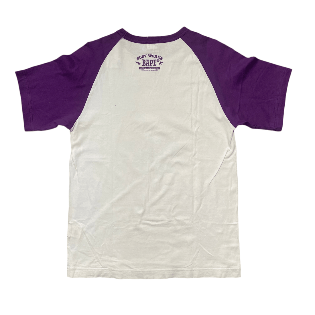 White + Purple A Bathing Ape (BAPE) Tee - M