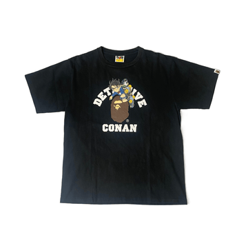 Black A Bathing Ape (BAPE) x Detective Conan Tee - L