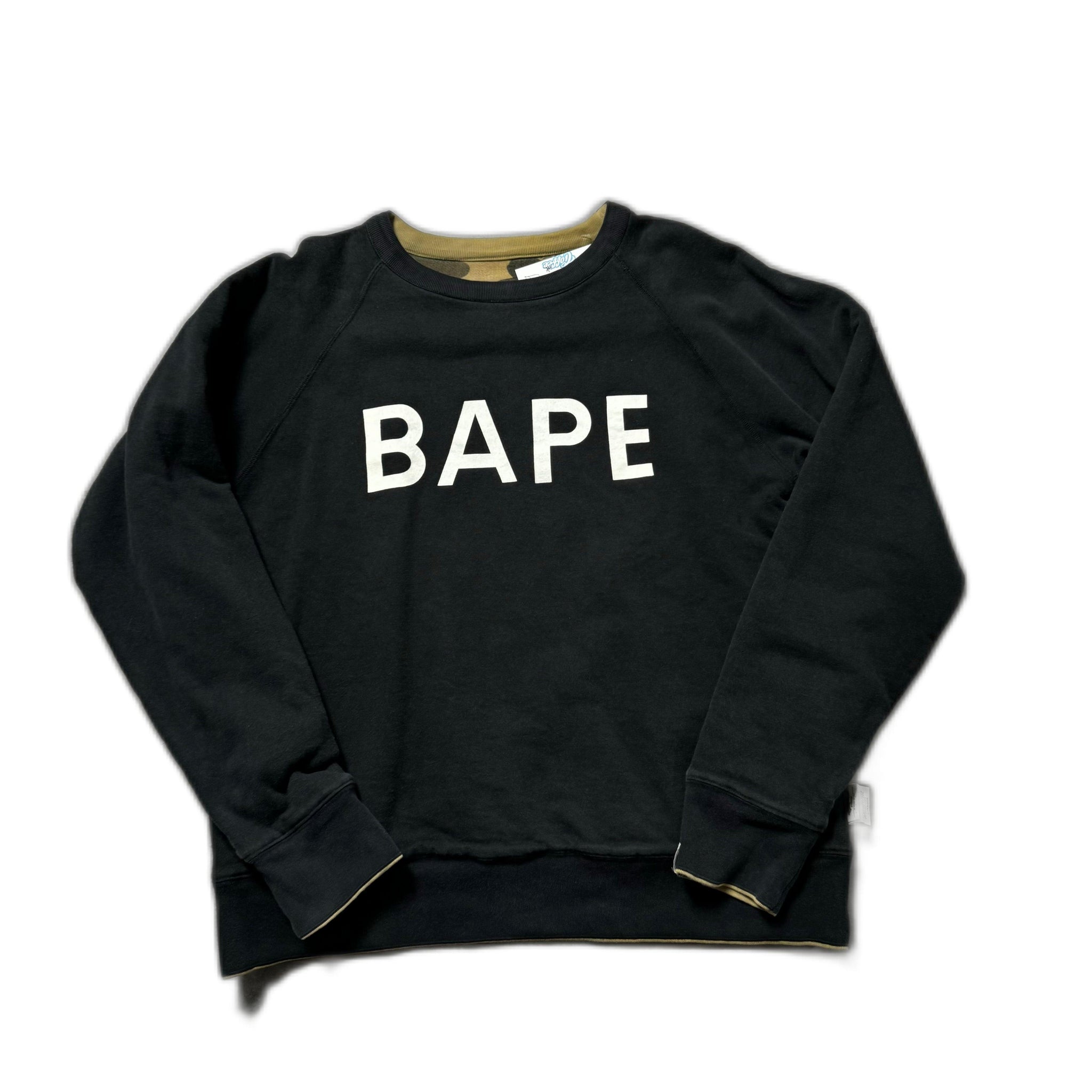 Black + Camo A Bathing Ape (BAPE) Reversible Sweatshirt - M