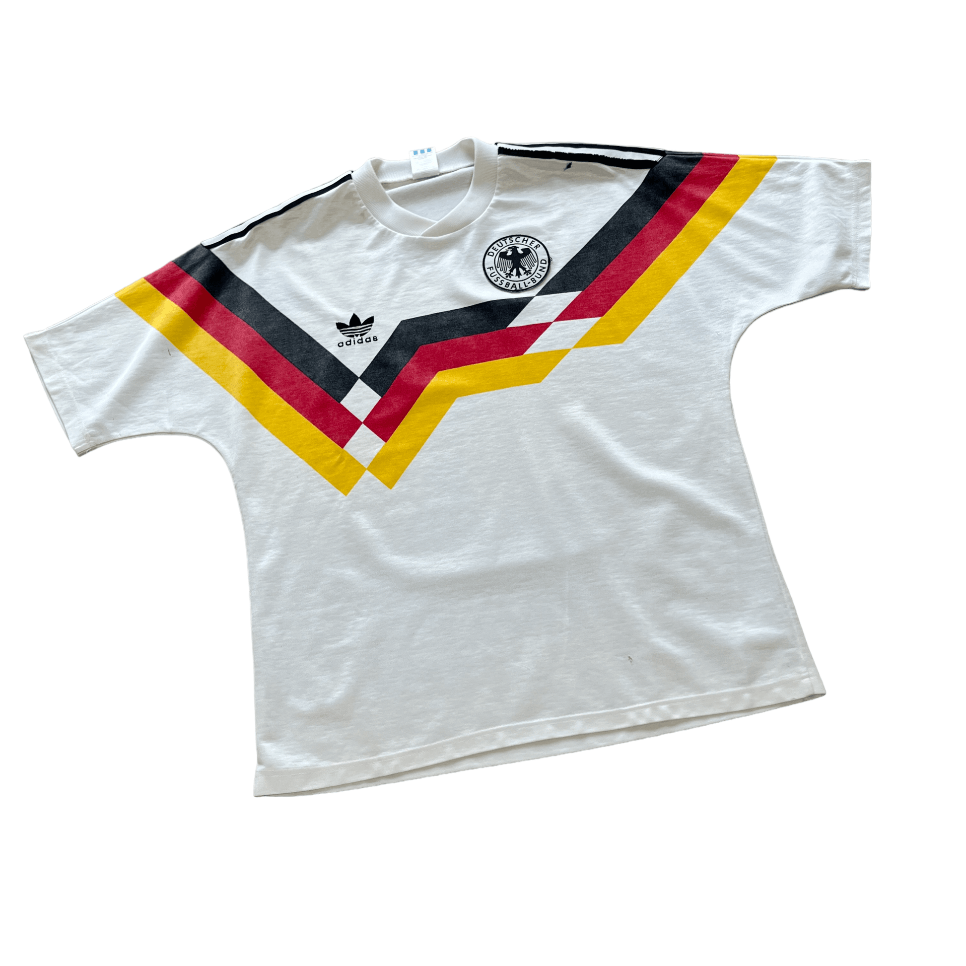 1988-91 White Adidas West Germany Home Shirt - Medium - The Streetwear Studio