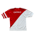 1992-93 White + Red Adidas AS Monaco Home Shirt - Large - The Streetwear Studio