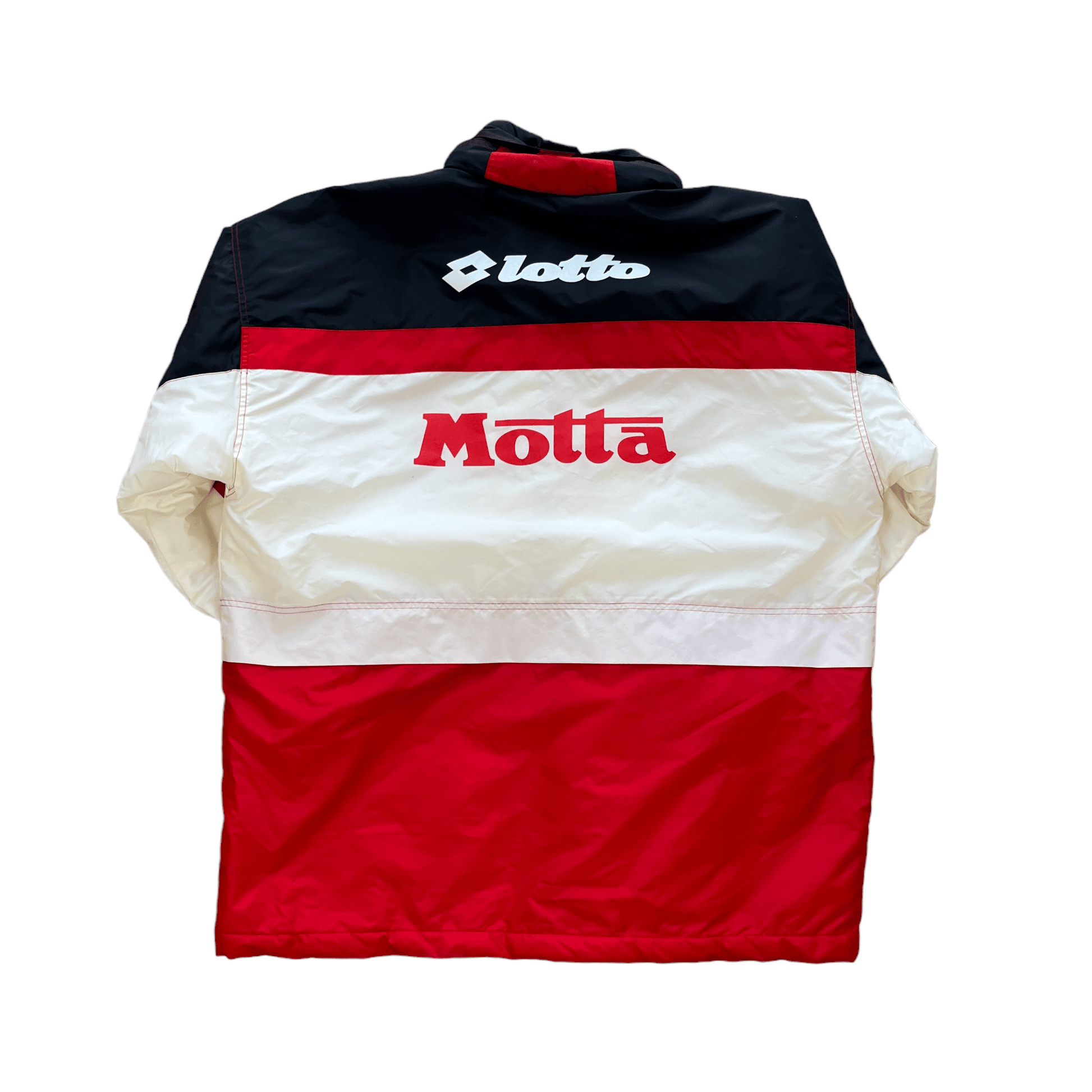 1993-94 Lotto AC Milan Padded Bench Coat Large - The Streetwear Studio