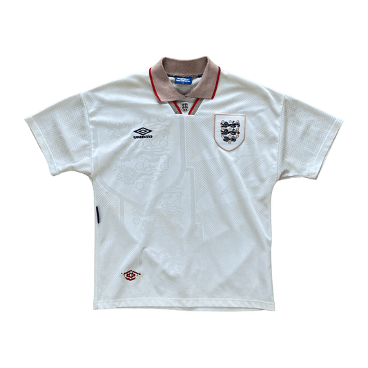 1993-95 Umbro England Home Shirt - Medium - The Streetwear Studio