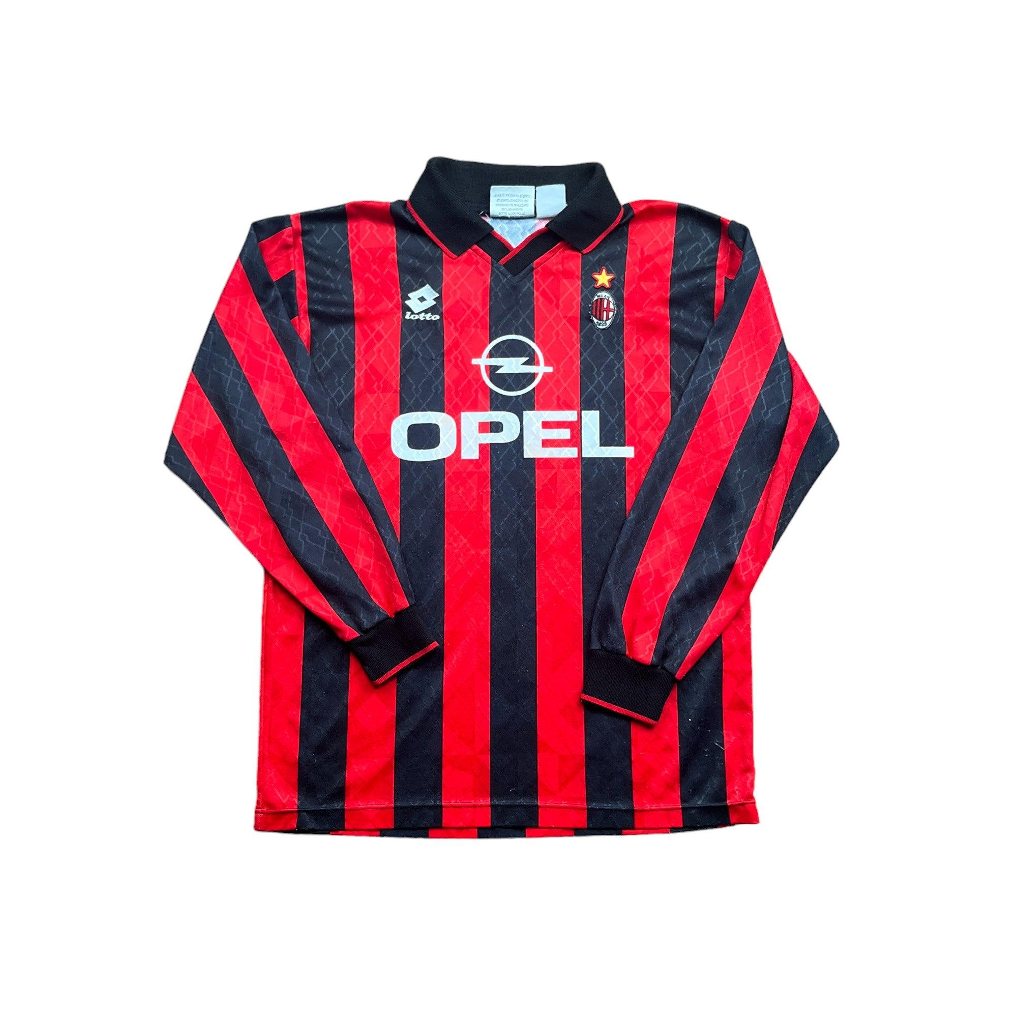 1994-95 Red + Black AC Milan Longsleeve Tee - Large - The Streetwear Studio