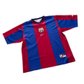 1998-00 Burgundy + Blue Nike Barcelona FC Shirt - Large - The Streetwear Studio