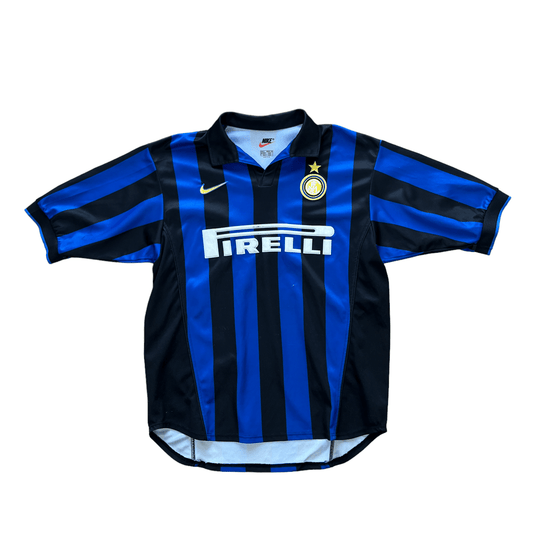 1998-99 Black + Blue Nike Inter Milan Home Shirt - Medium - The Streetwear Studio