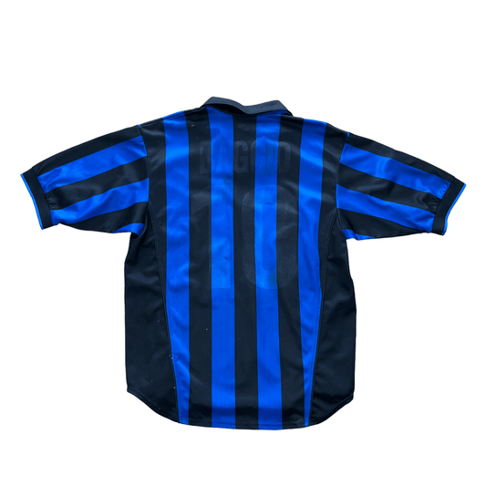 1998-99 Black + Blue Nike Inter Milan Home Shirt - Medium - The Streetwear Studio