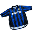 1998-99 Black + Blue Nike Inter Milan Home Shirt - Medium - The Streetwear Studio