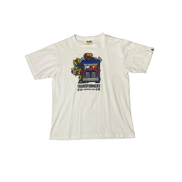 White A Bathing Ape (BAPE) x Transformers Tee - L