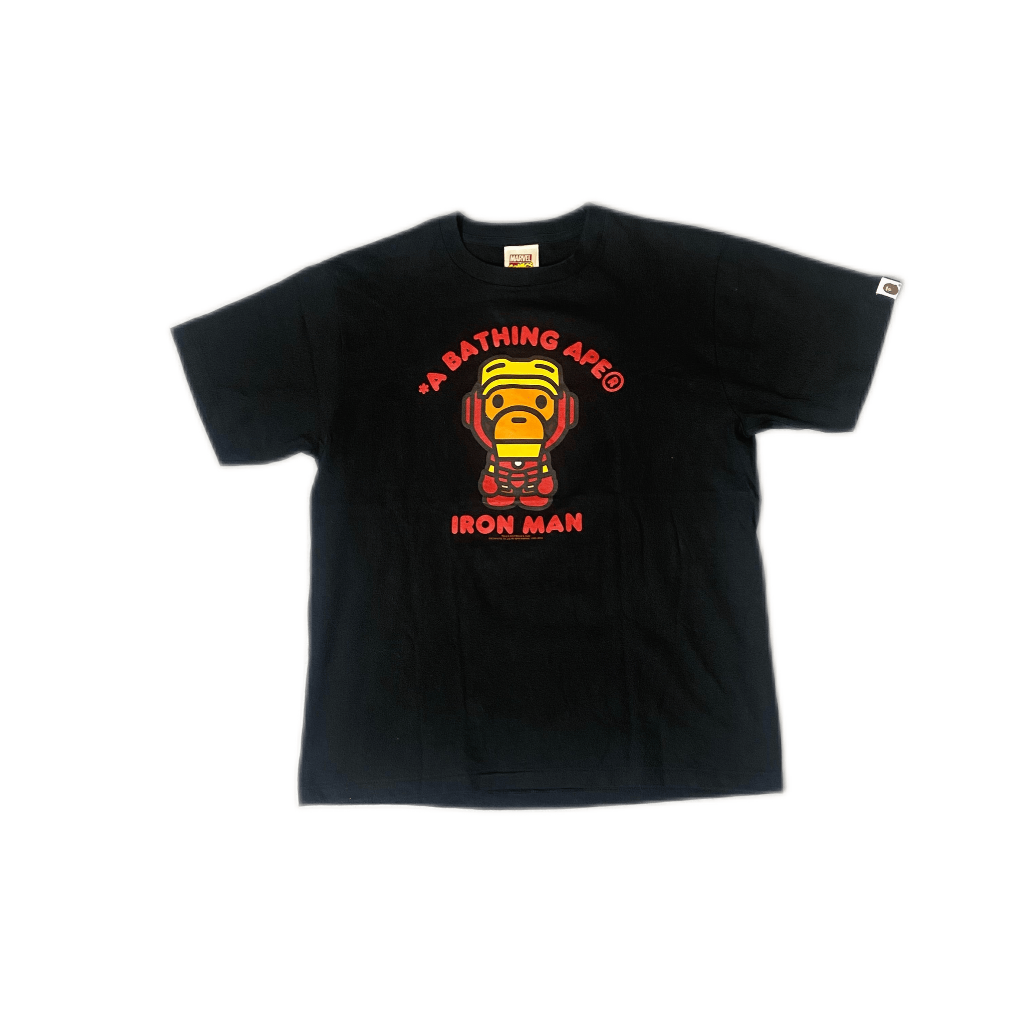 Black A Bathing Ape (BAPE) x Iron Man Tee - L