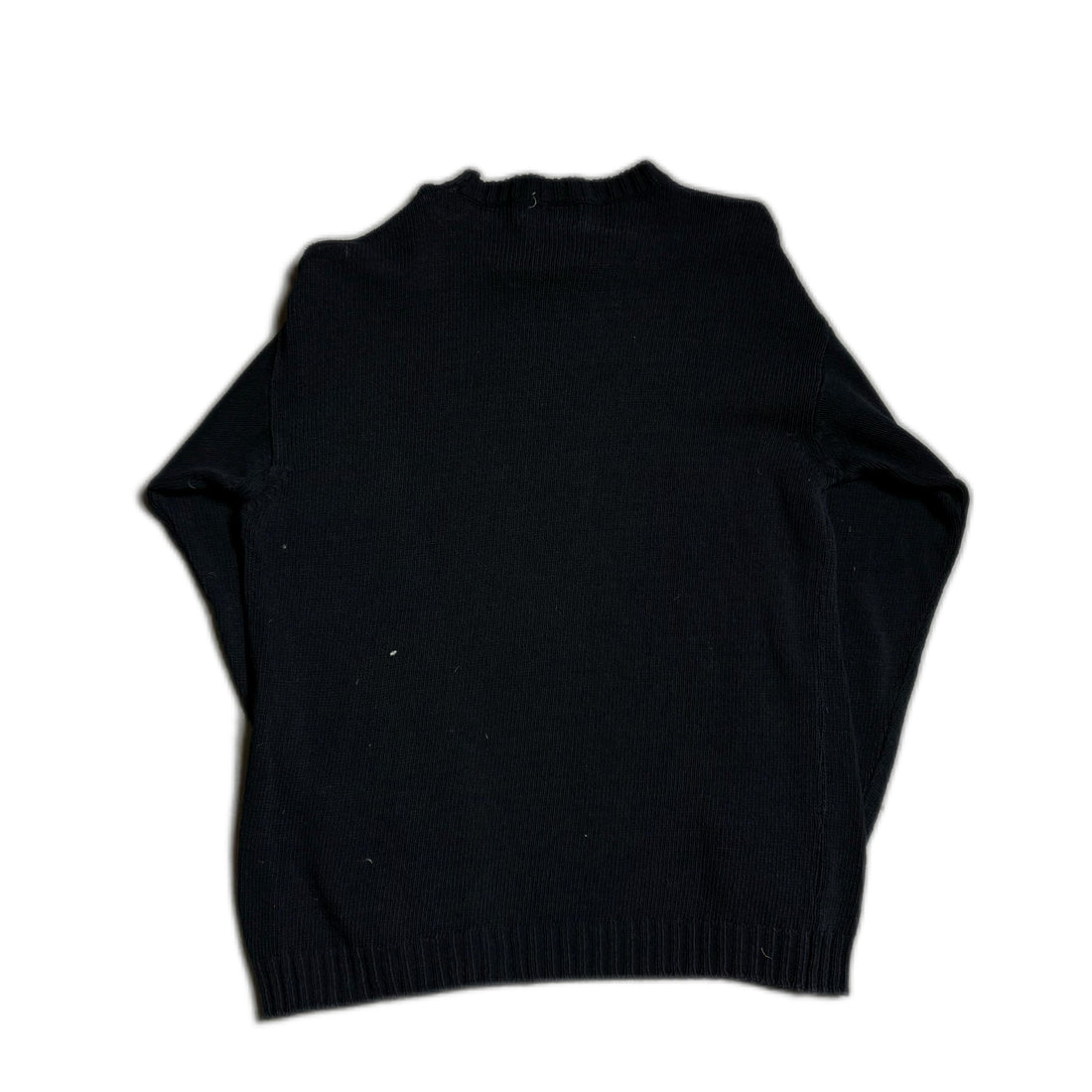 Vintage Black Stone Island Knitted Sweatshirt - L