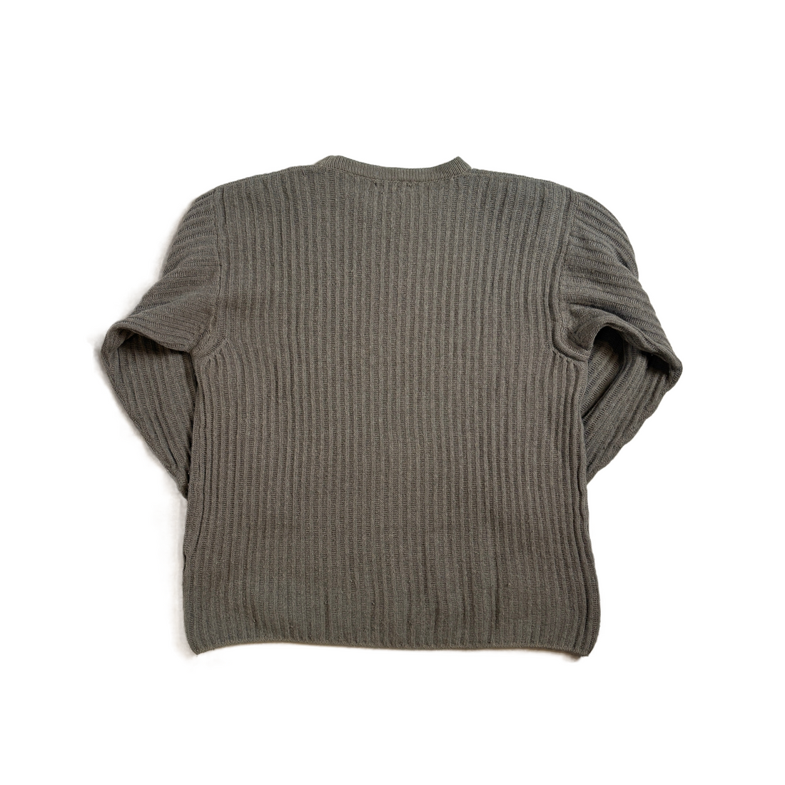 Vintage 90S Grey Stone Island Knitted Sweatshirt - L