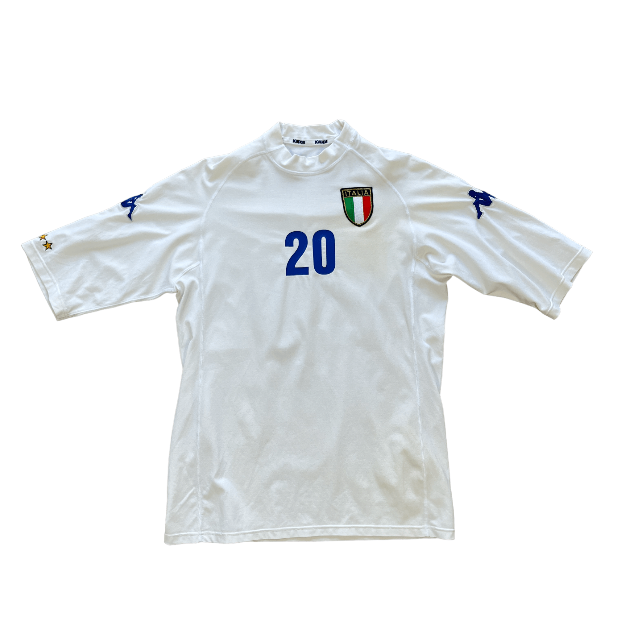 2000-01 White Kappa Italy Home Shirt - Large - The Streetwear Studio