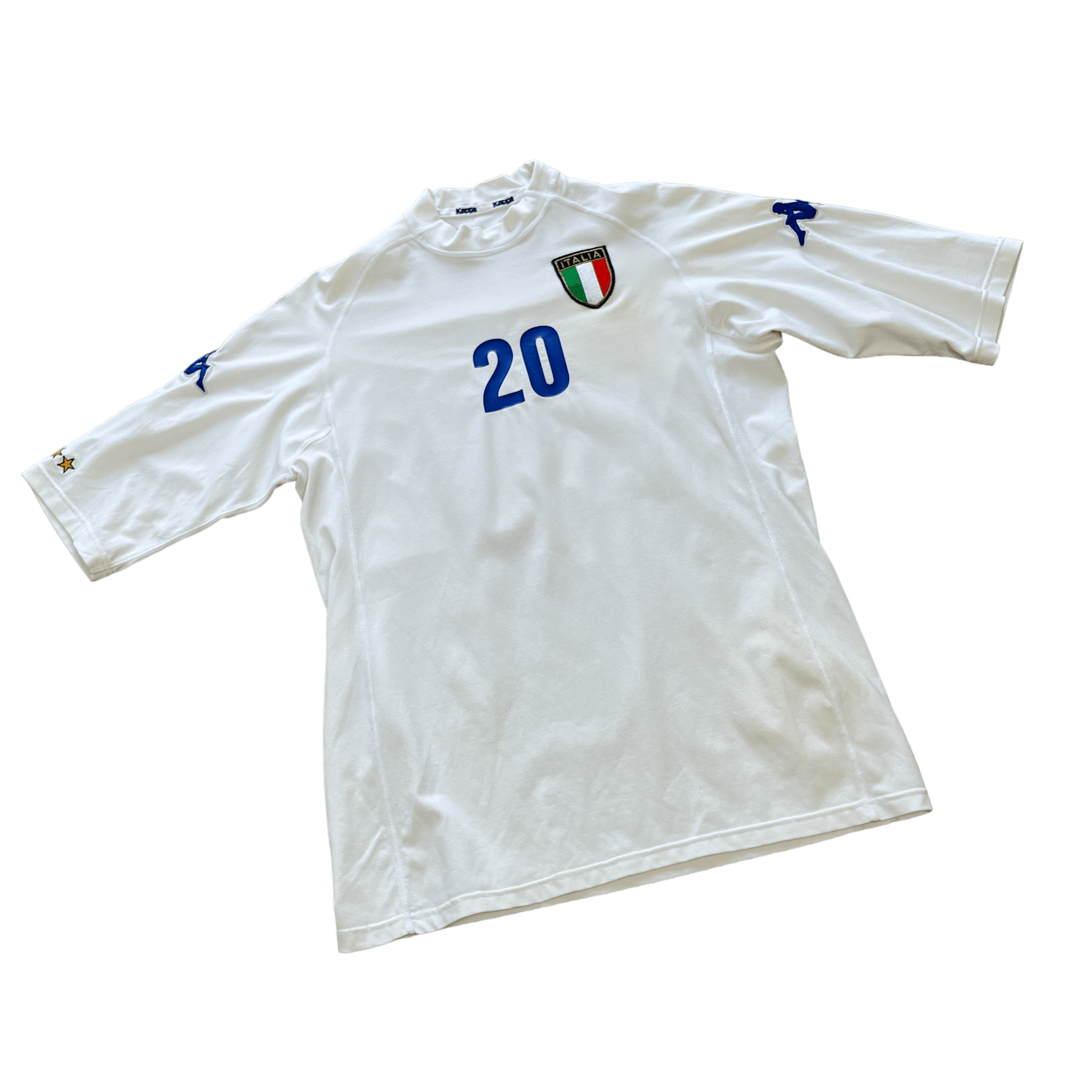 2000-01 White Kappa Italy Home Shirt - Large - The Streetwear Studio