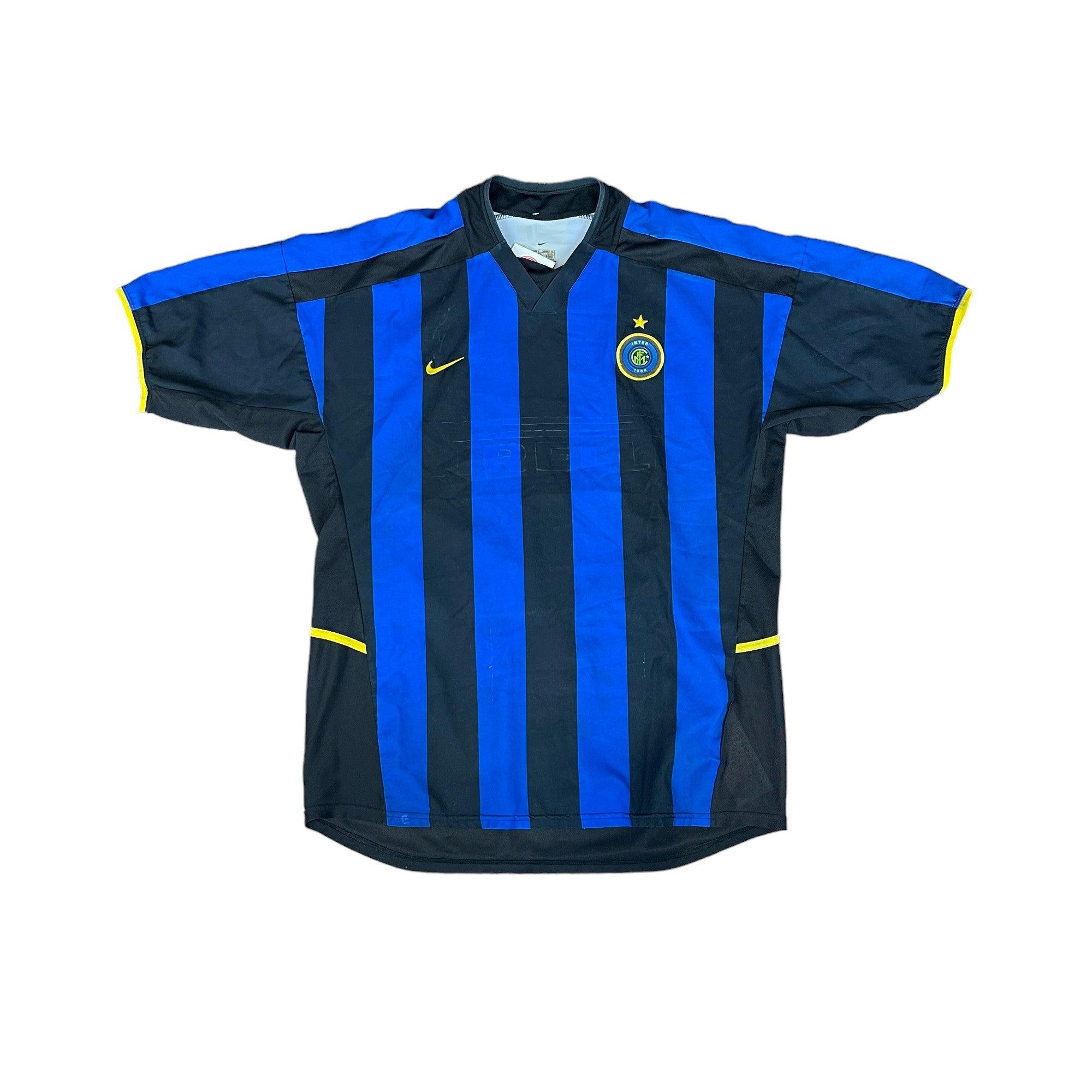 2002-03 Blue + Black Nike Inter Milan Tee - Large - The Streetwear Studio