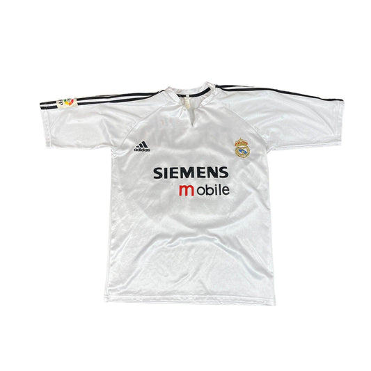 2004-05 White Adidas Real Madrid Beckham Tee - Large - The Streetwear Studio
