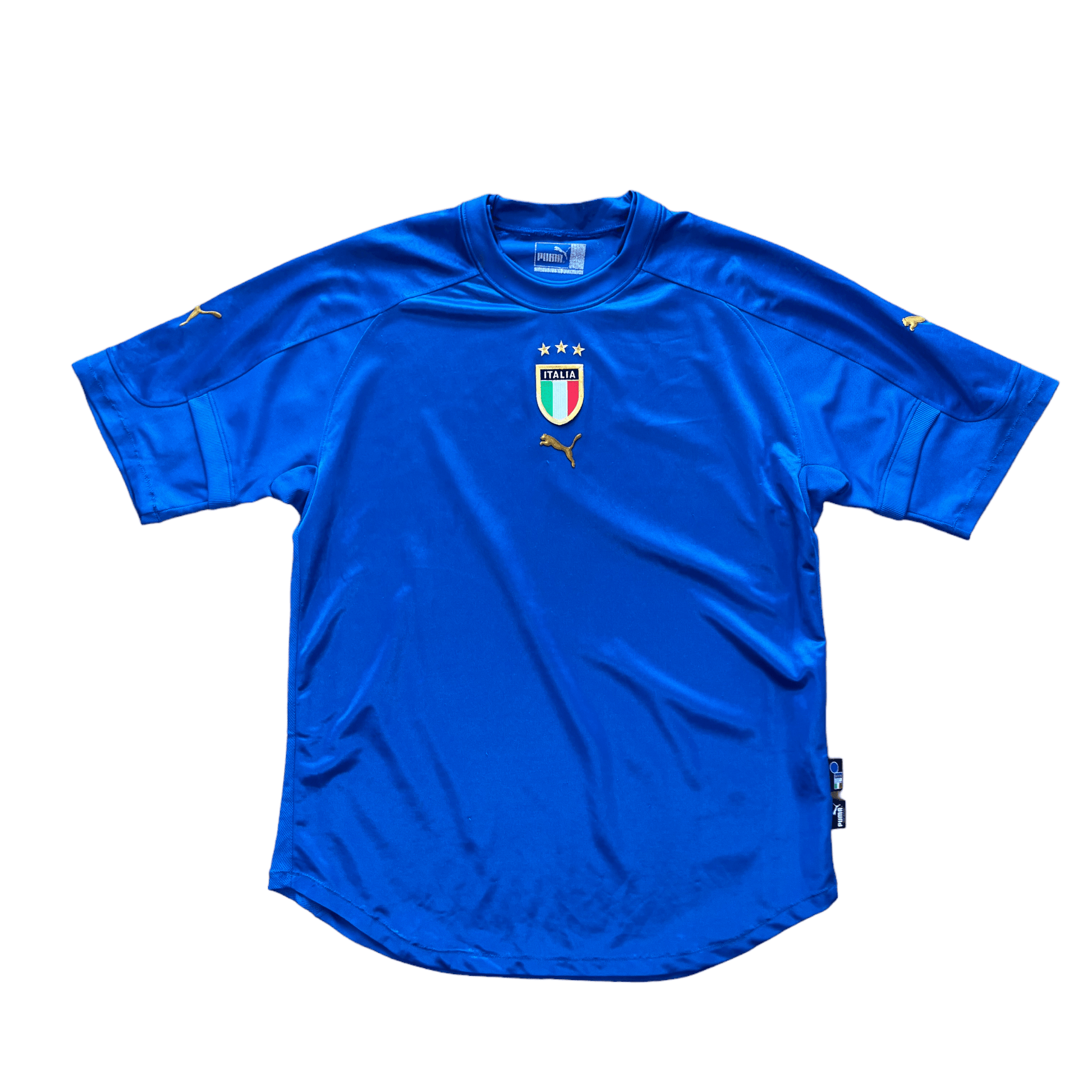 2004-06 Blue Puma Italy Home Shirt - Large - The Streetwear Studio