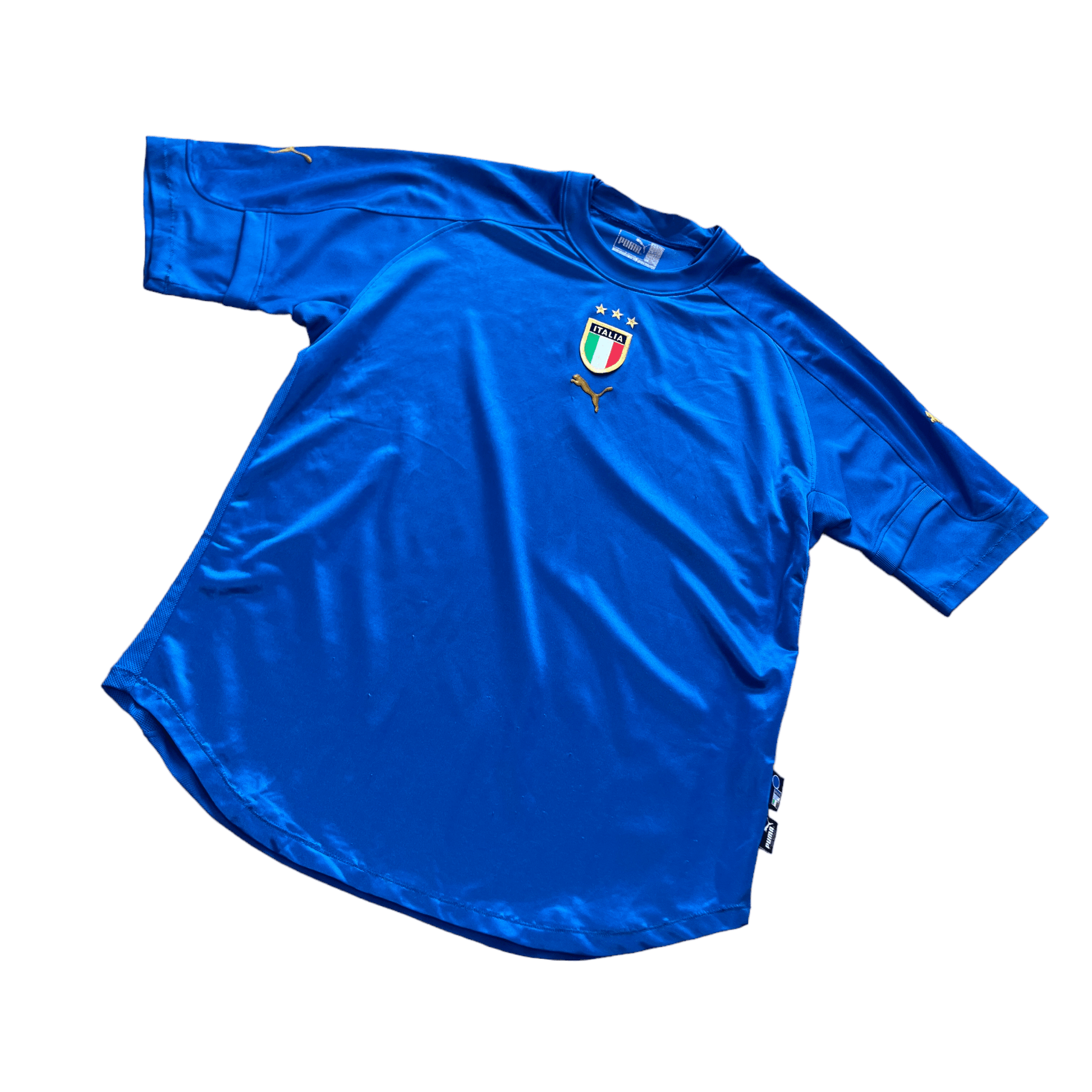 2004-06 Blue Puma Italy Home Shirt - Large - The Streetwear Studio