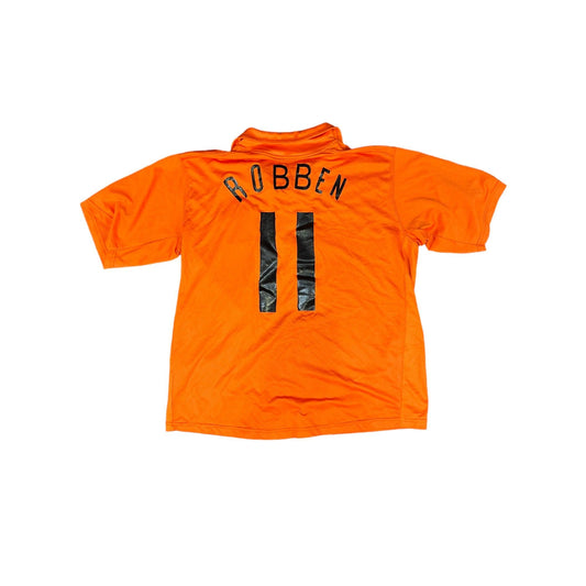 2006-07 Orange Nike Netherlands Robben Tee - Medium - The Streetwear Studio