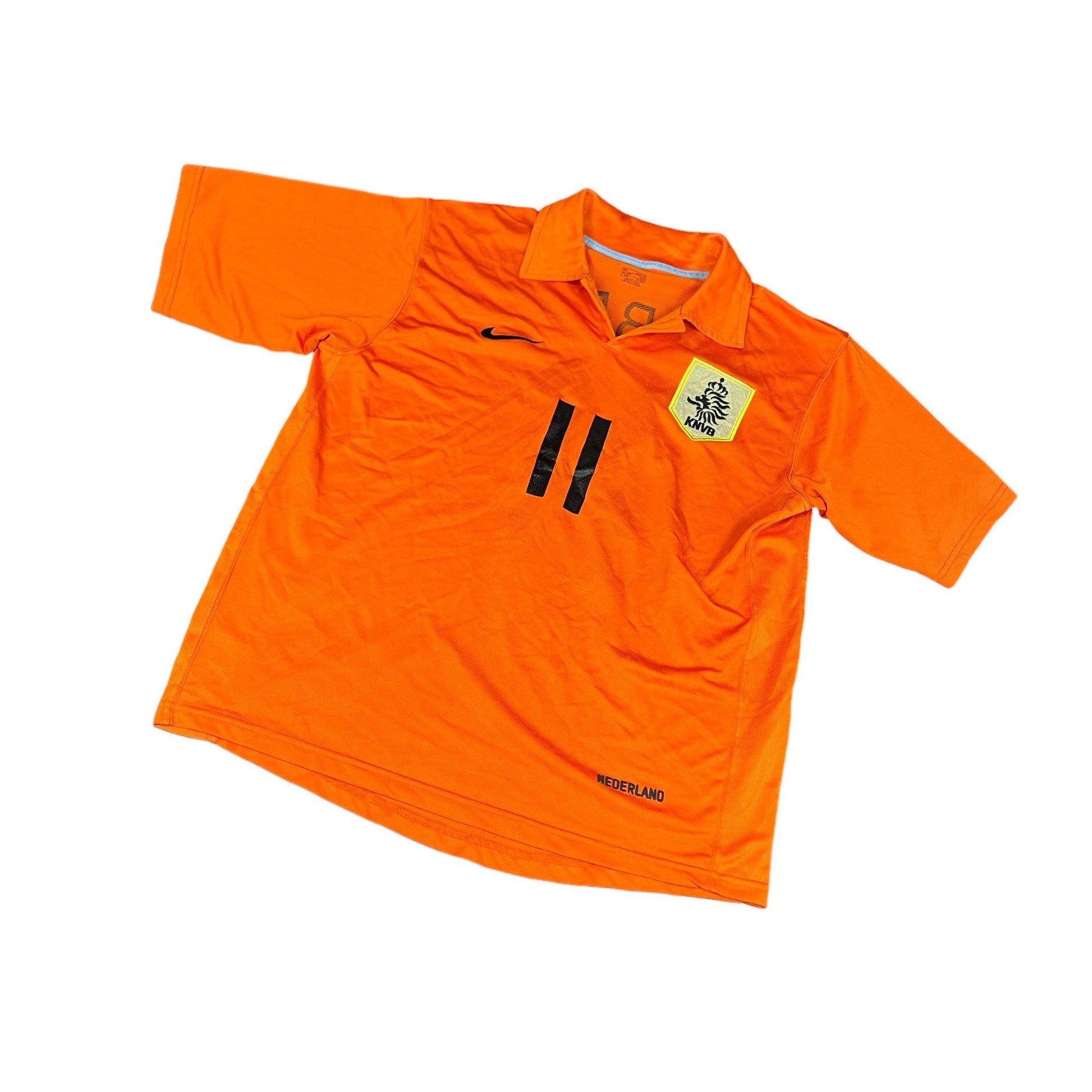 2006-07 Orange Nike Netherlands Robben Tee - Medium - The Streetwear Studio