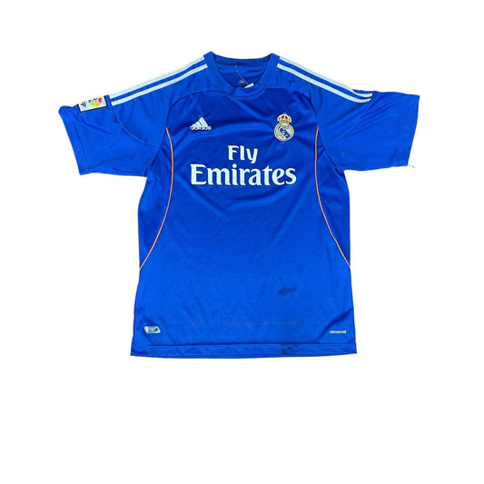 2013-14 Blue Adidas Real Madrid Benzema Tee - Large - The Streetwear Studio