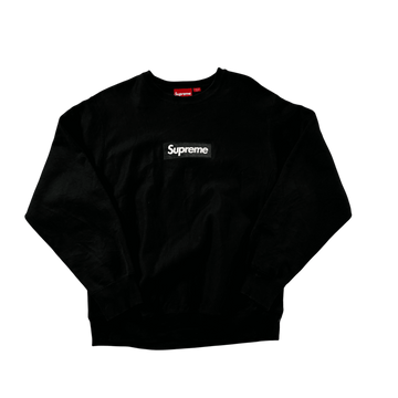 Black Supreme Box Logo Sweatshirt - M