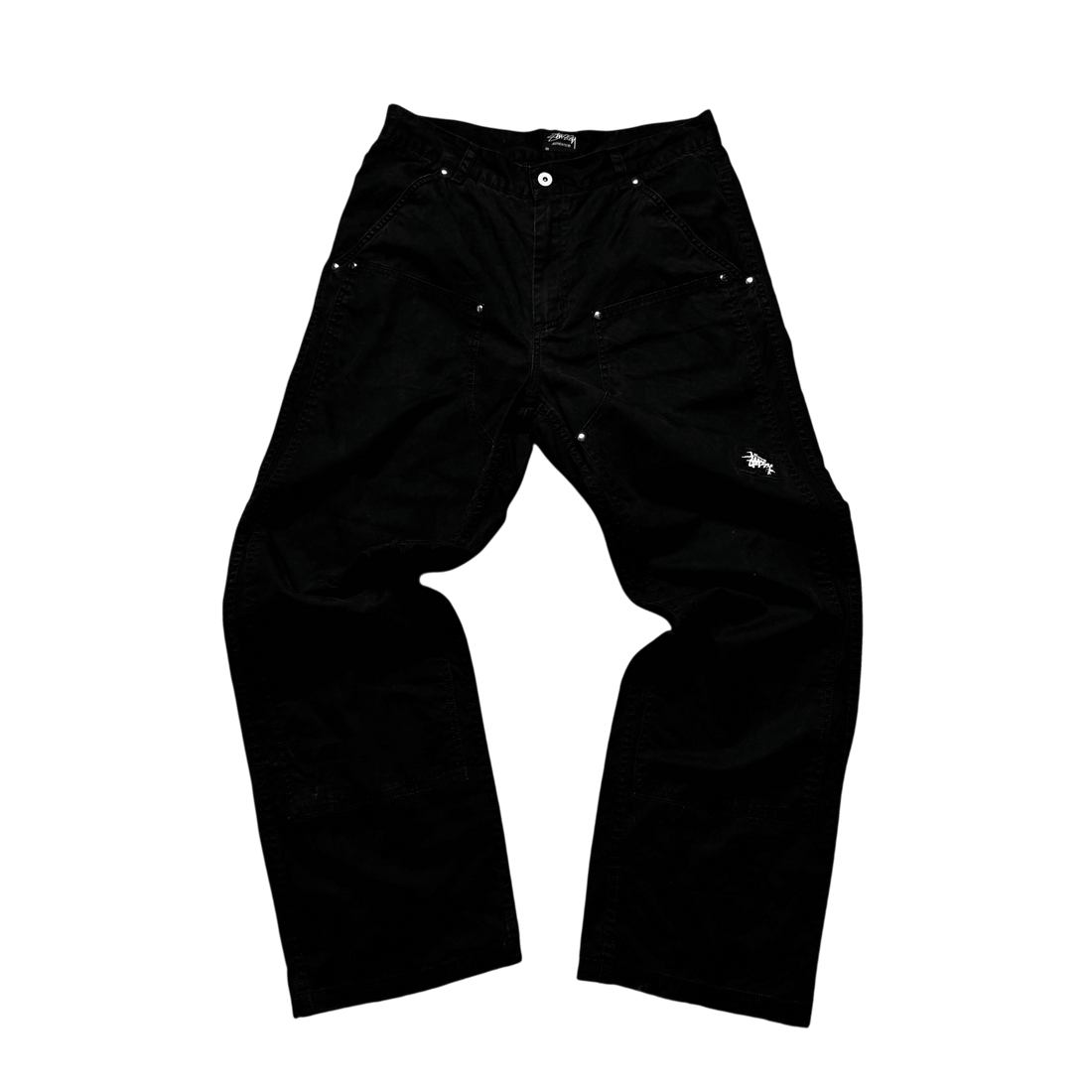 Black Stussy Double Knee Jeans - 33