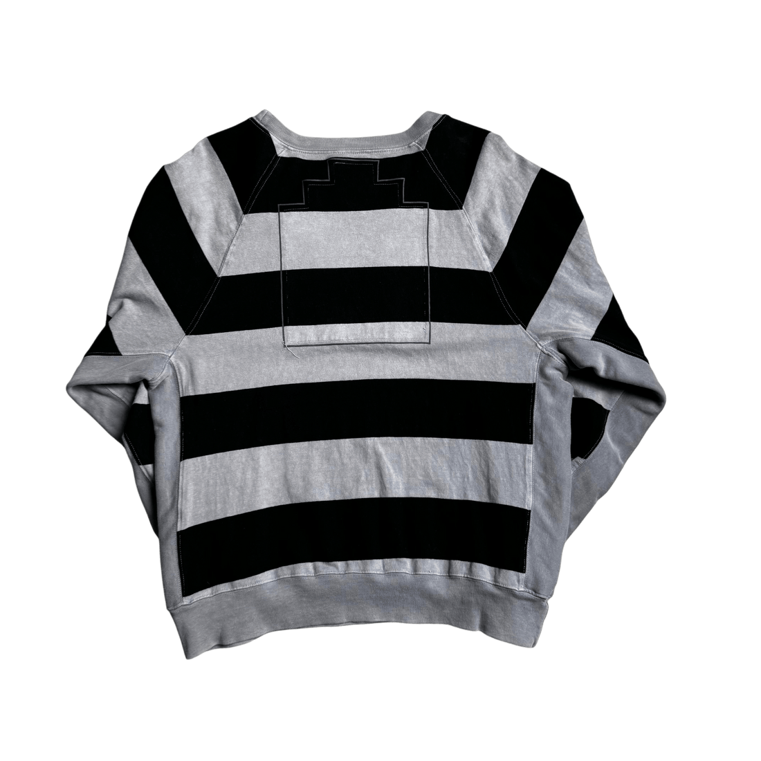 Navy Blue + Grey Striped Cav Empt Sweatshirt - M